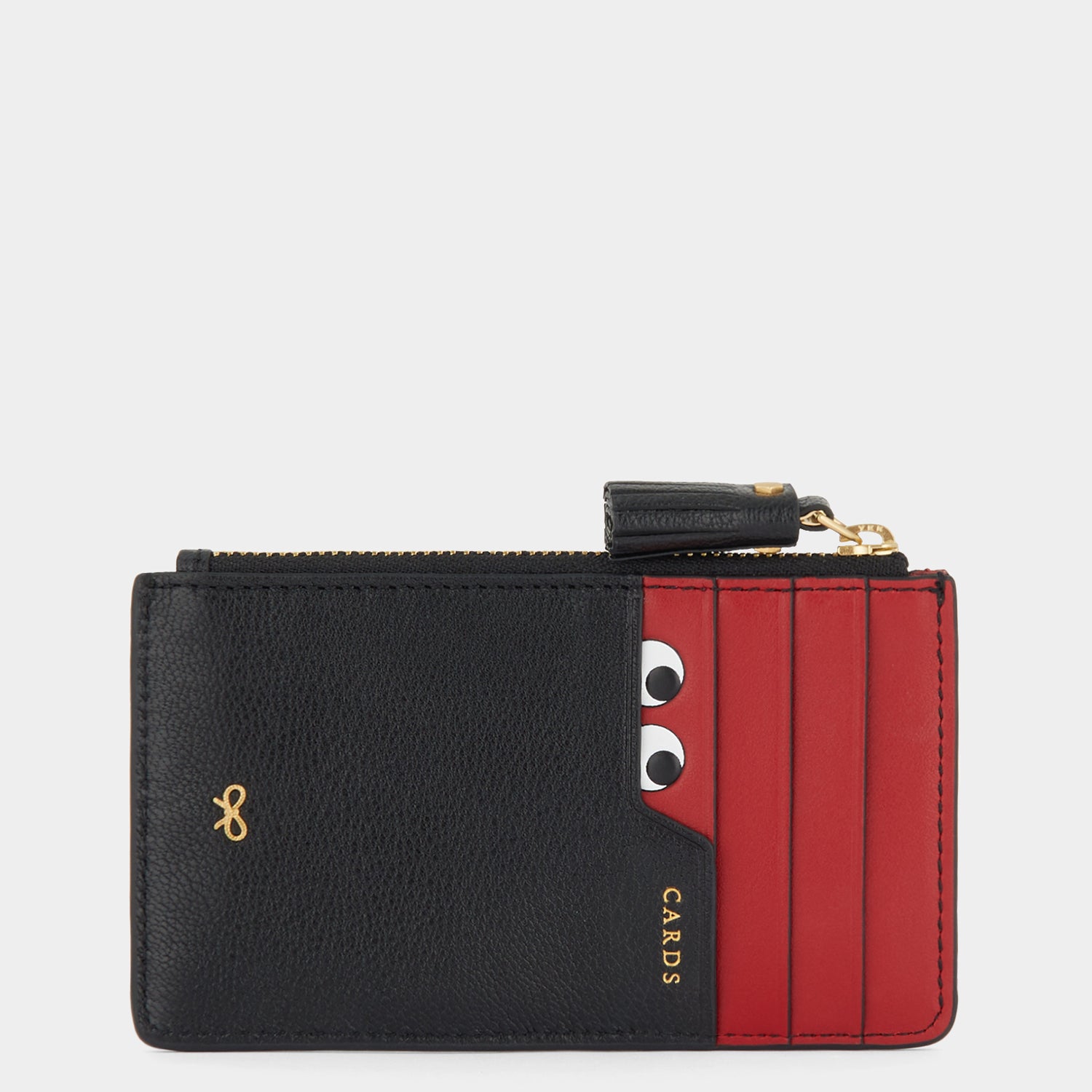 Peeping Eyes Zip Card Case -

          
            Capra Leather in Black -
          

          Anya Hindmarch US
