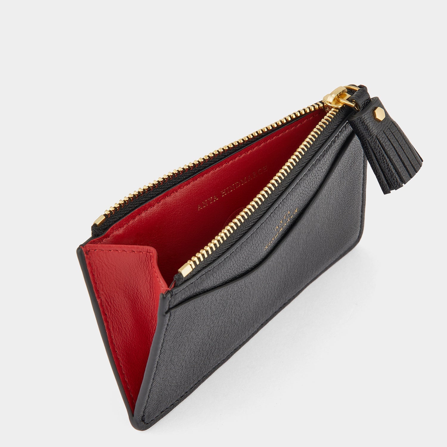 Peeping Eyes Zip Card Case -

          
            Capra Leather in Black -
          

          Anya Hindmarch US
