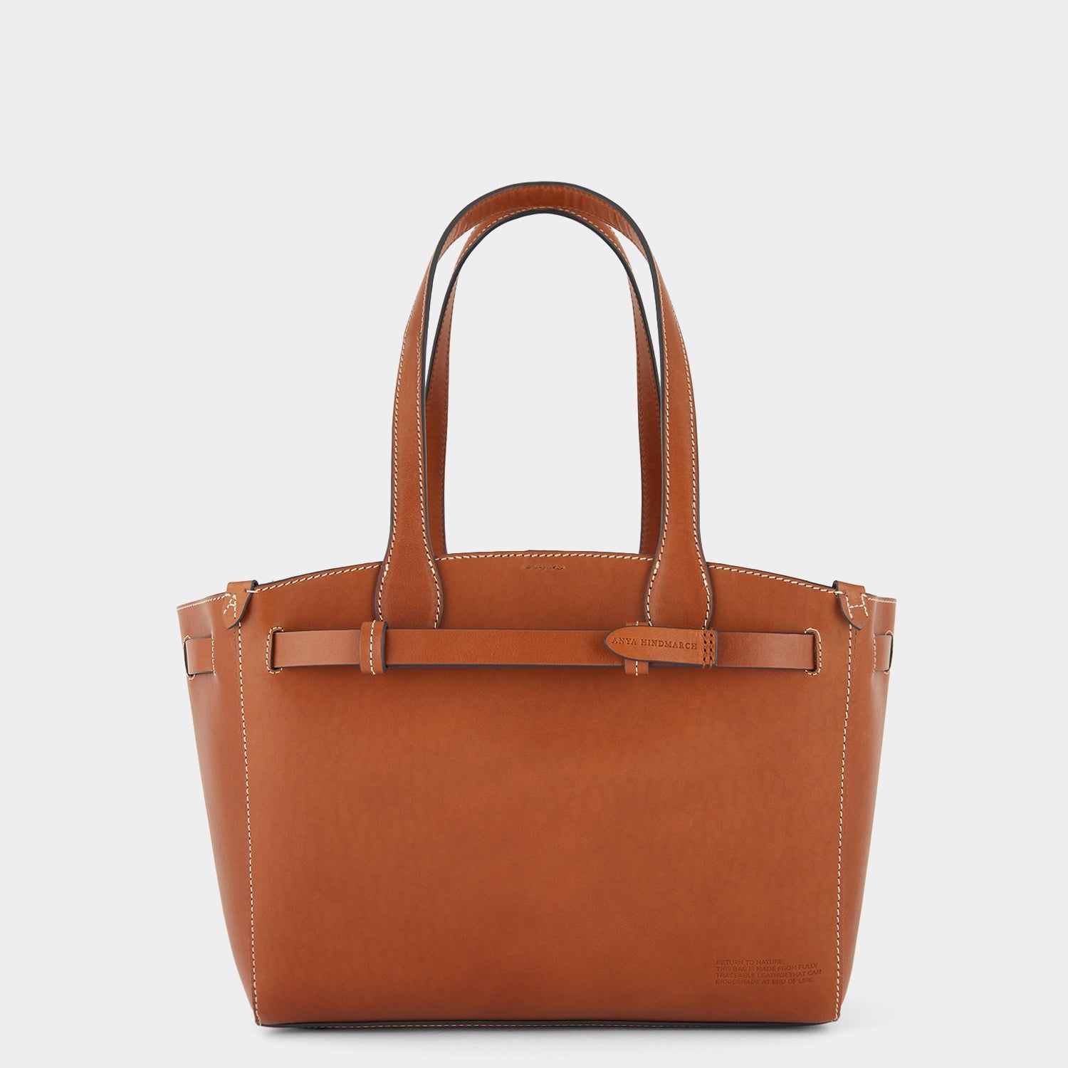 Return to Nature Small Tote -

          
            Compostable Leather in Tan -
          

          Anya Hindmarch US
