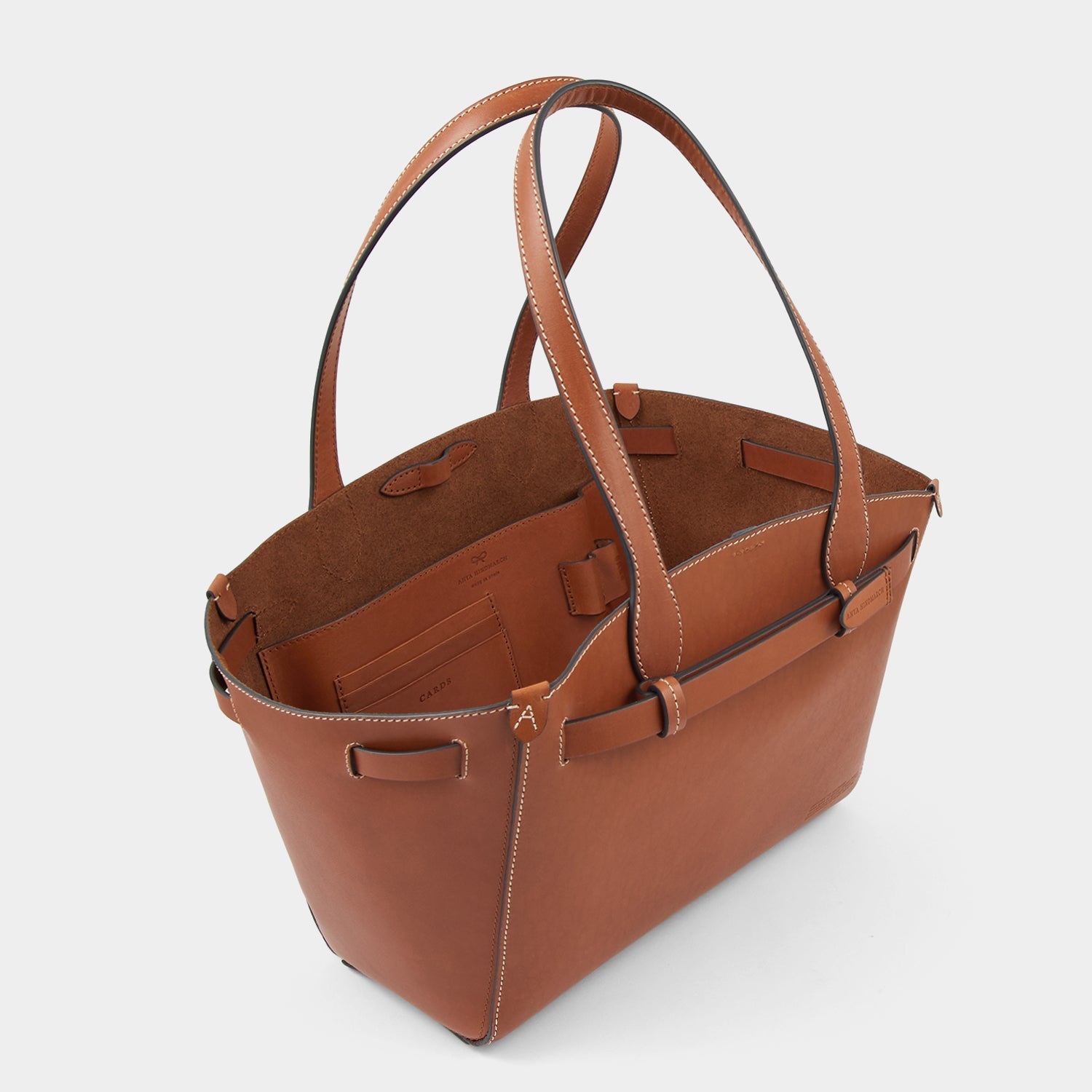 Return to Nature Small Tote -

          
            Compostable Leather in Tan -
          

          Anya Hindmarch US
