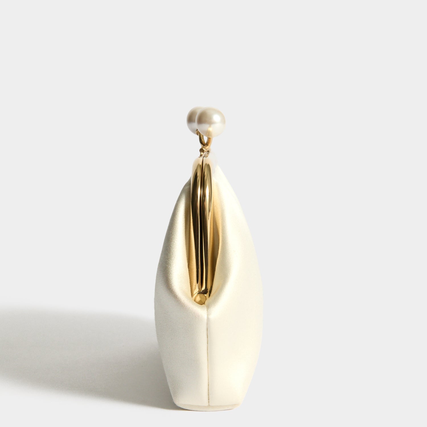 Maud Pearls Clutch -

          
            Recycled Satin in Ivory -
          

          Anya Hindmarch US
