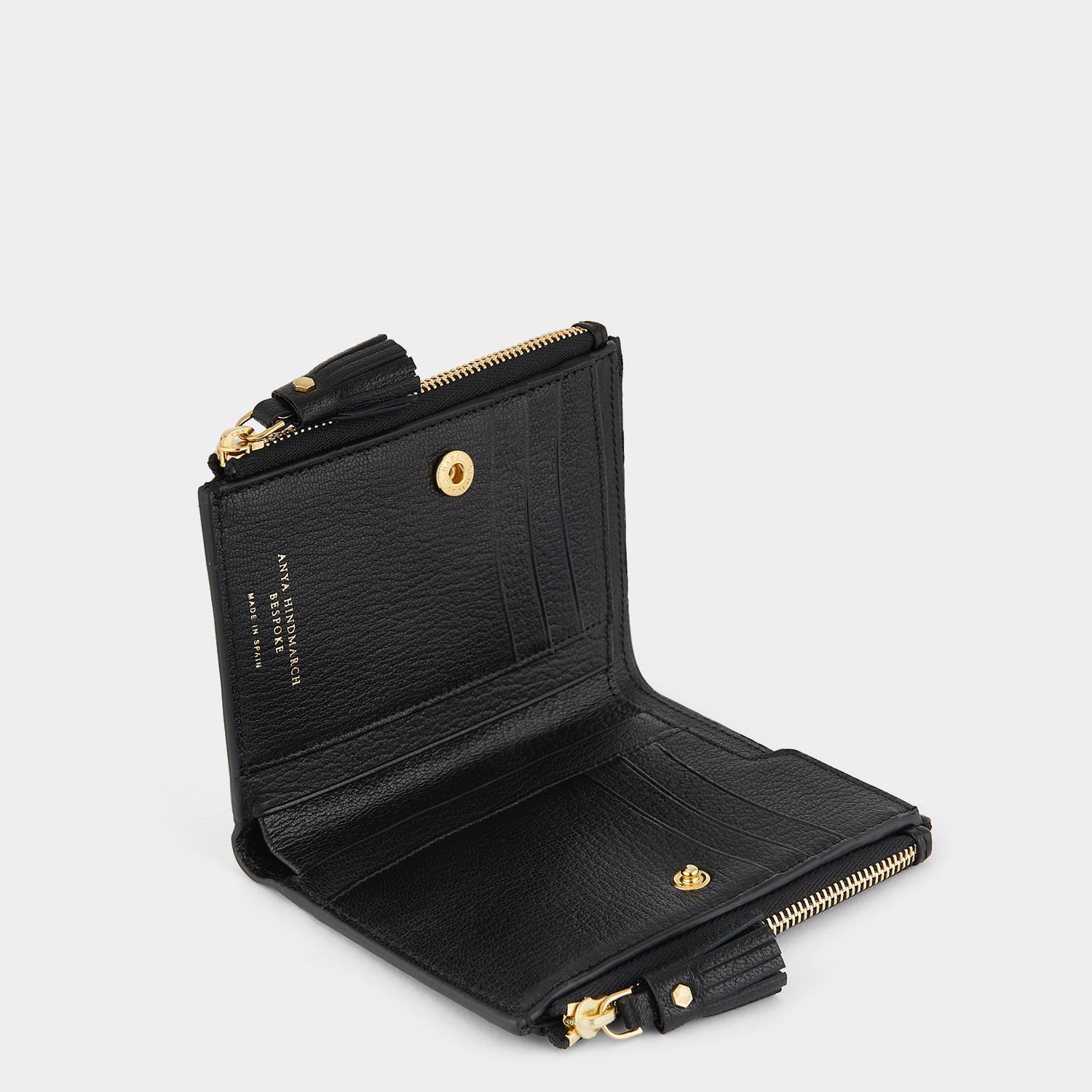 Small Double Zip Wallet -

          
            Capra in Black -
          

          Anya Hindmarch US
