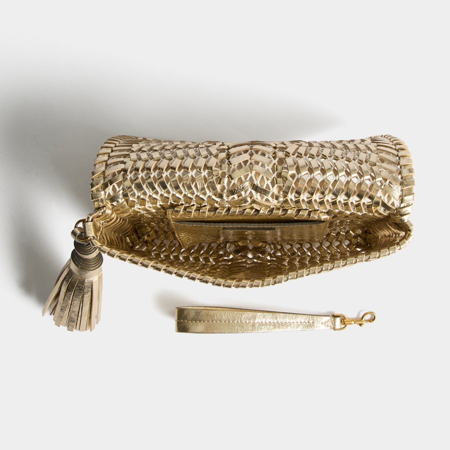 ANYA HINDMARCH ゴールド ケース　財布 Neeson Tassel Clutch | Anya Hindmarch US