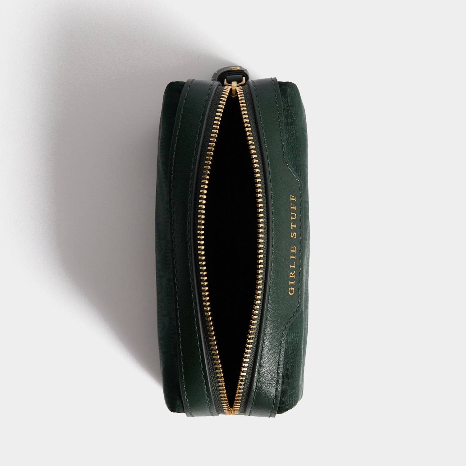 Logo Girlie Stuff Pouch -

          
            Nylon Jacquard in Dark Holly -
          

          Anya Hindmarch US
