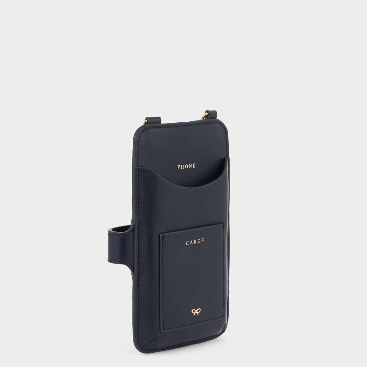 Nastro Phone Pouch On Strap -

                  
                    Leather in marine -
                  

                  Anya Hindmarch US
