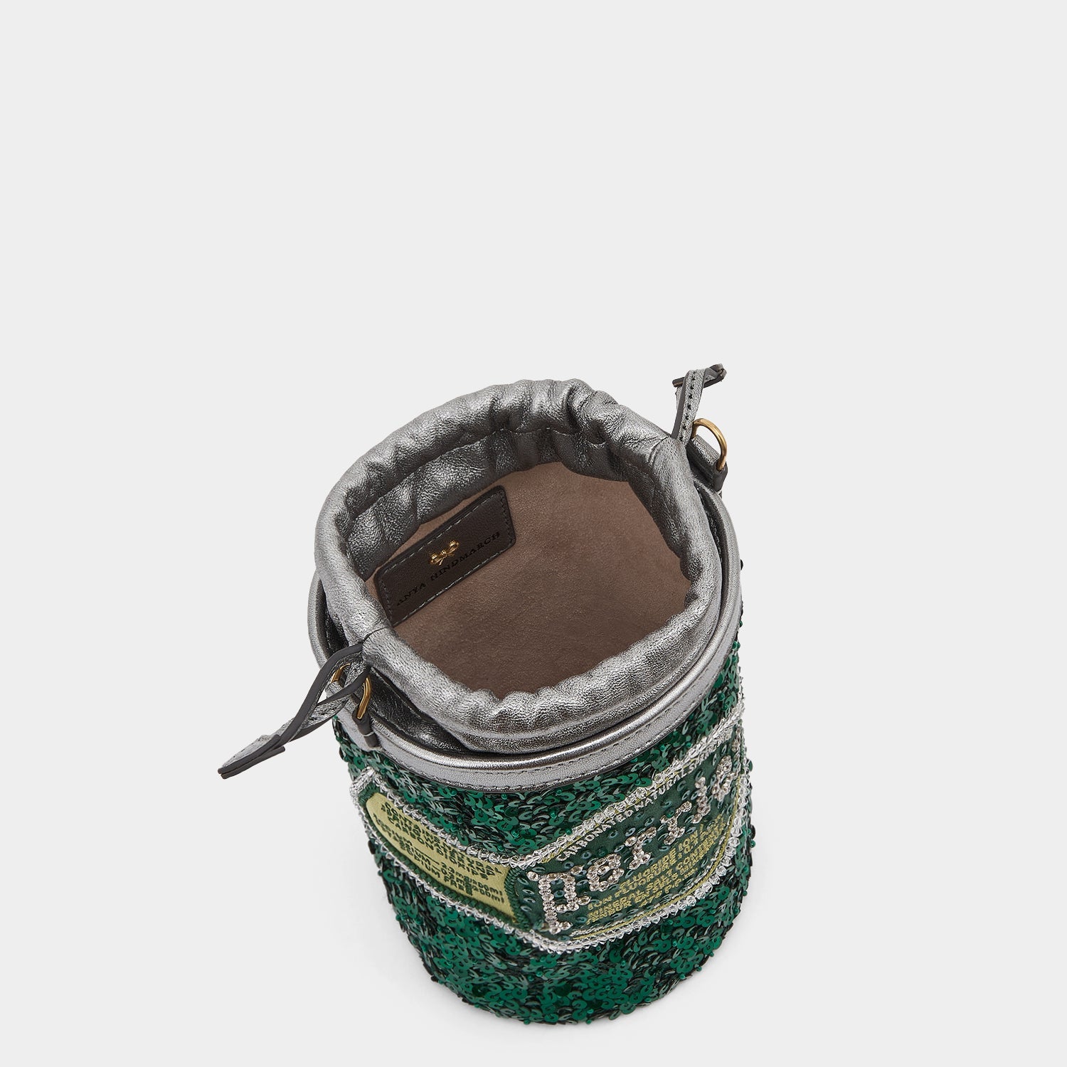 Anya Brands Perrier Mini Bucket Bag -

          
            Sequins in Bottle Green -
          

          Anya Hindmarch US
