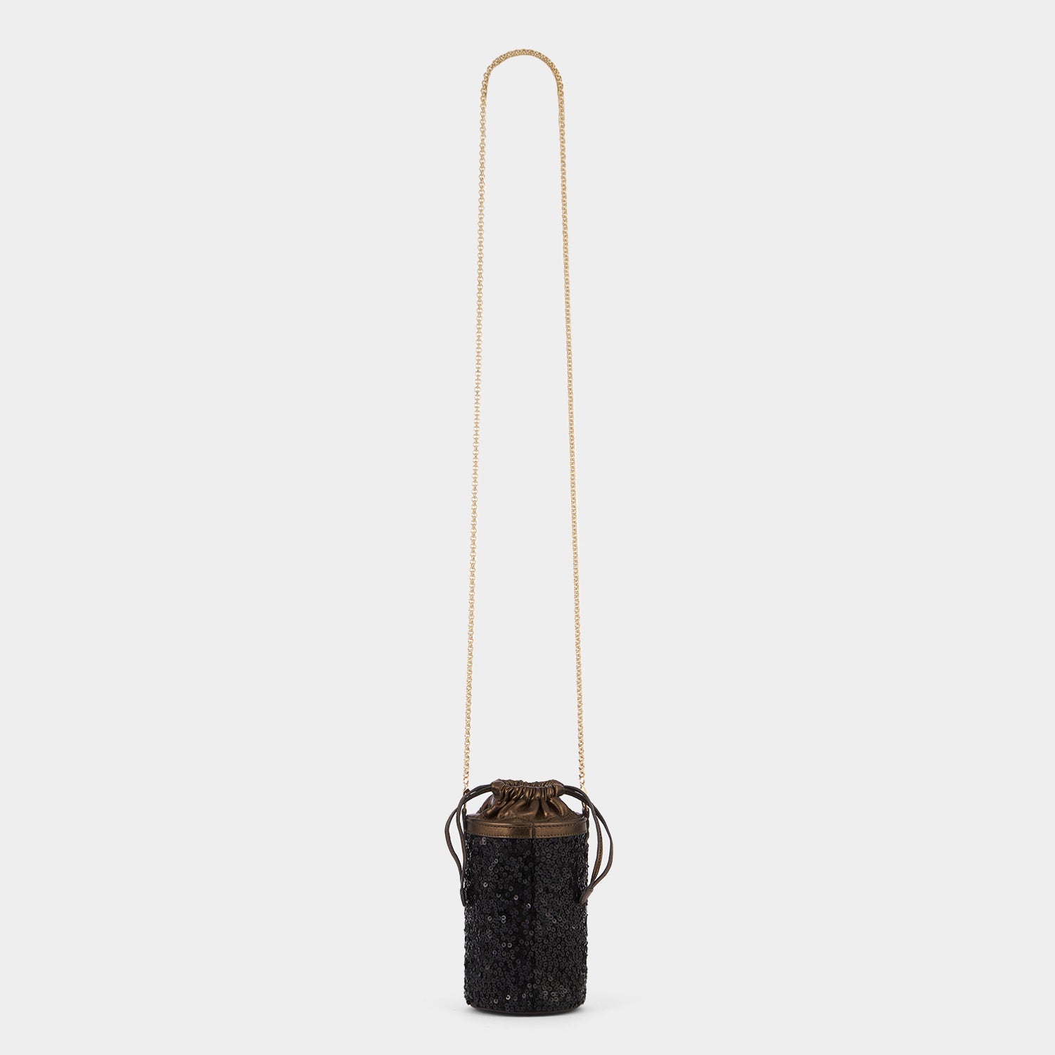 Anya Brands Kikkoman Mini Bucket Bag -

          
            Sequins in Black -
          

          Anya Hindmarch US
