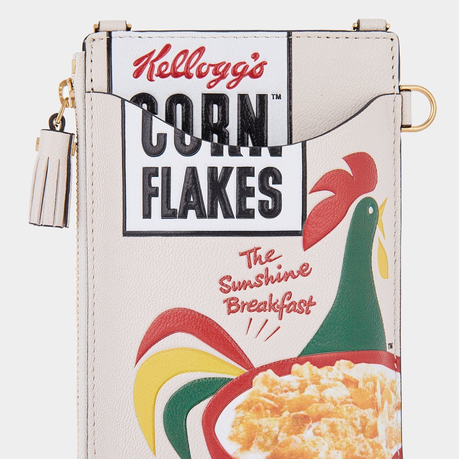 Anya Brands Corn Flakes Zip Phone Pouch on Strap | Anya Anya Brands Corn Flakes Zip Phone Pouch on Strap | Anya