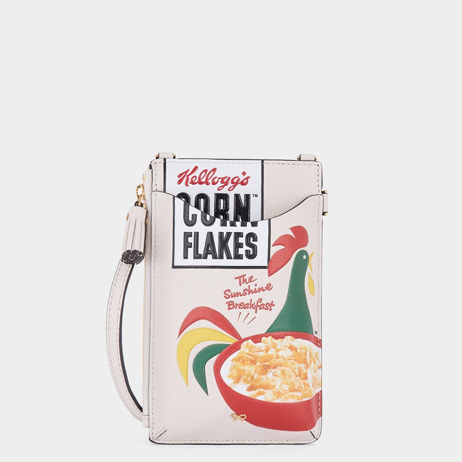 Anya Brands Corn flakes Zip Phone Pouch on Strap -

                  
                    Shiny Capra Leather in Chalk -
                  

                  Anya Hindmarch US
