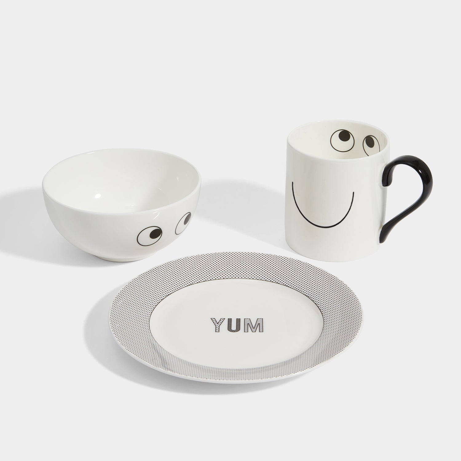 Eyes Breakfast Set -

          
            Bone China in White -
          

          Anya Hindmarch US
