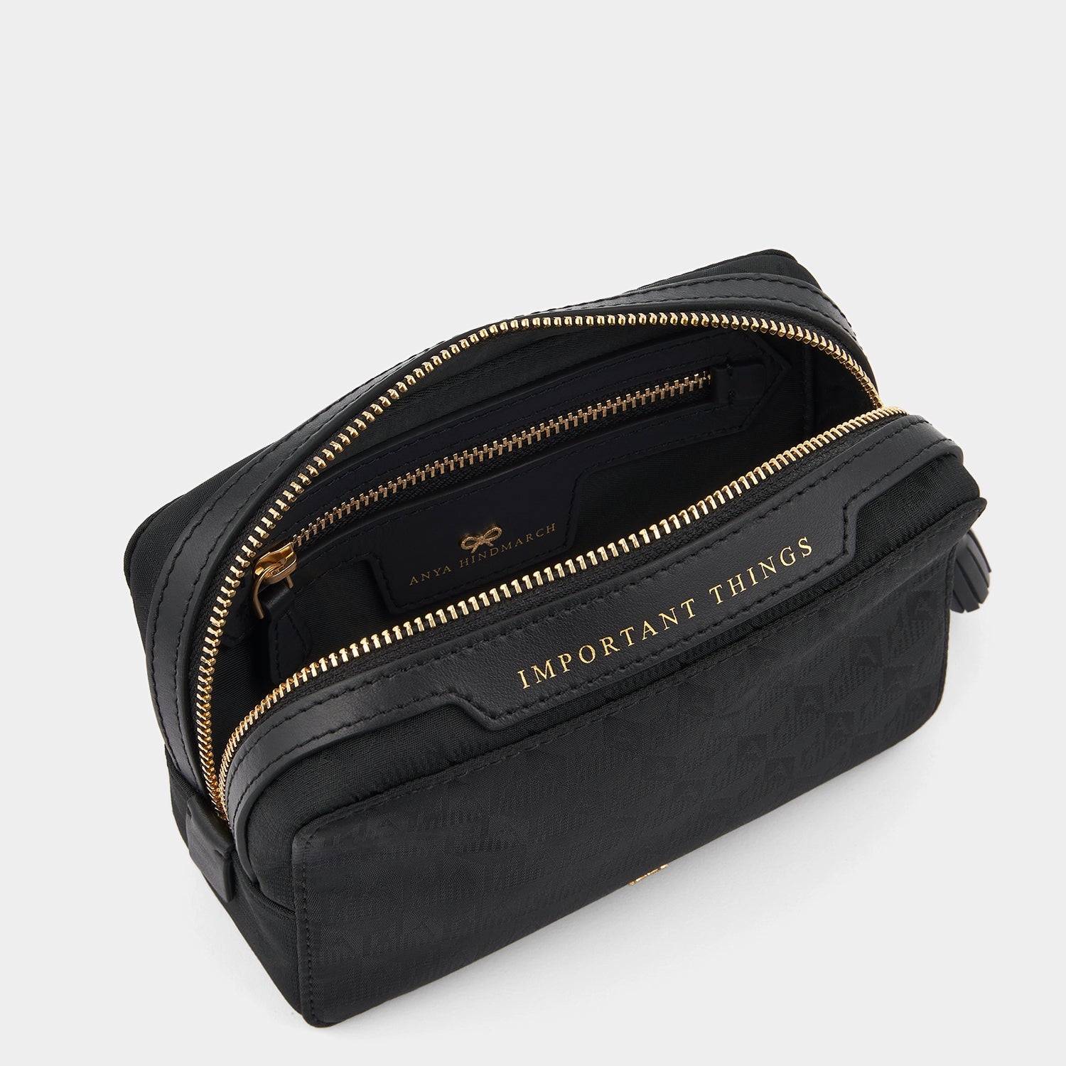 Logo Important Things Pouch -

          
            Jacquard Nylon in Black -
          

          Anya Hindmarch US
