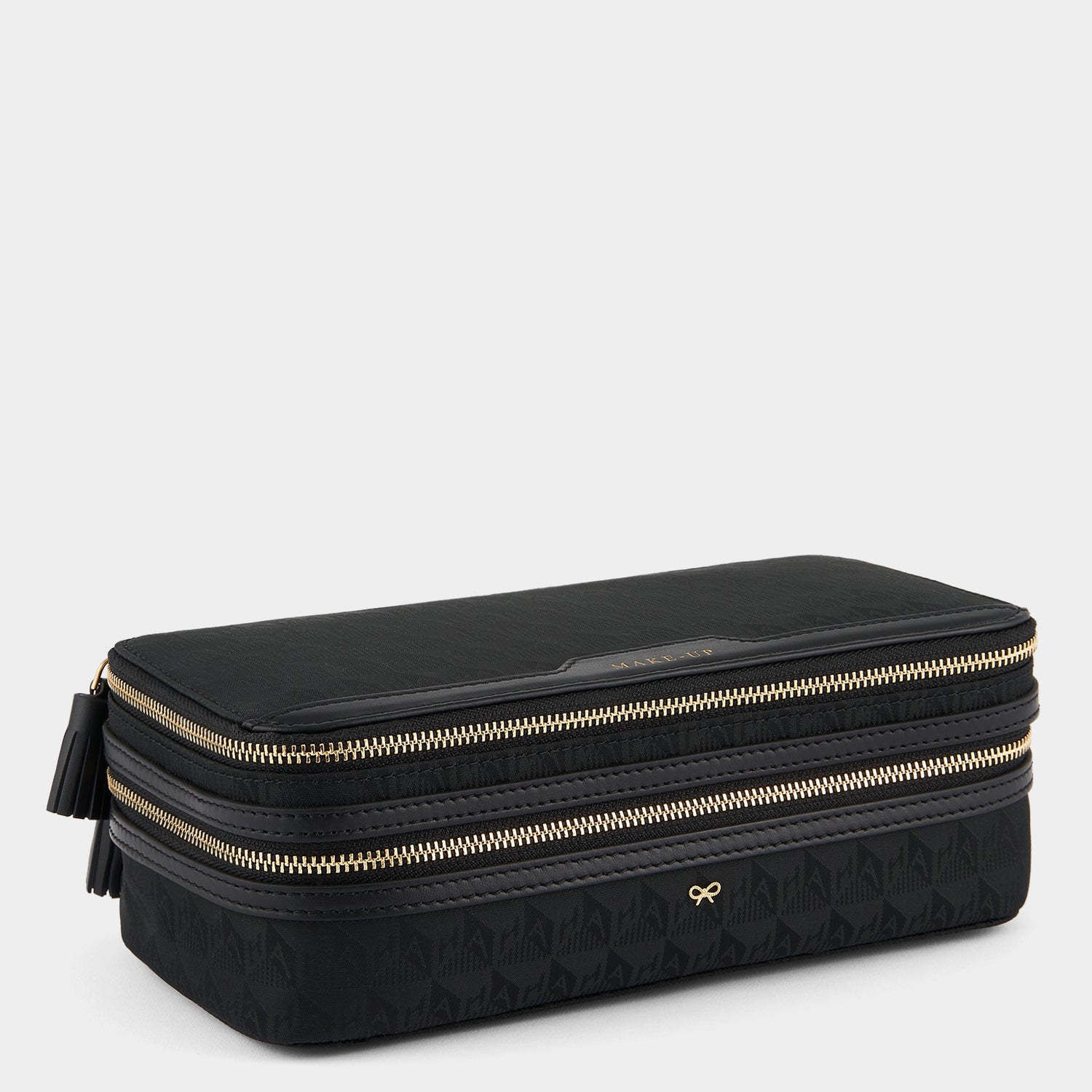 Logo Make-Up Pouch -

          
            Jacquard Nylon in Black -
          

          Anya Hindmarch US
