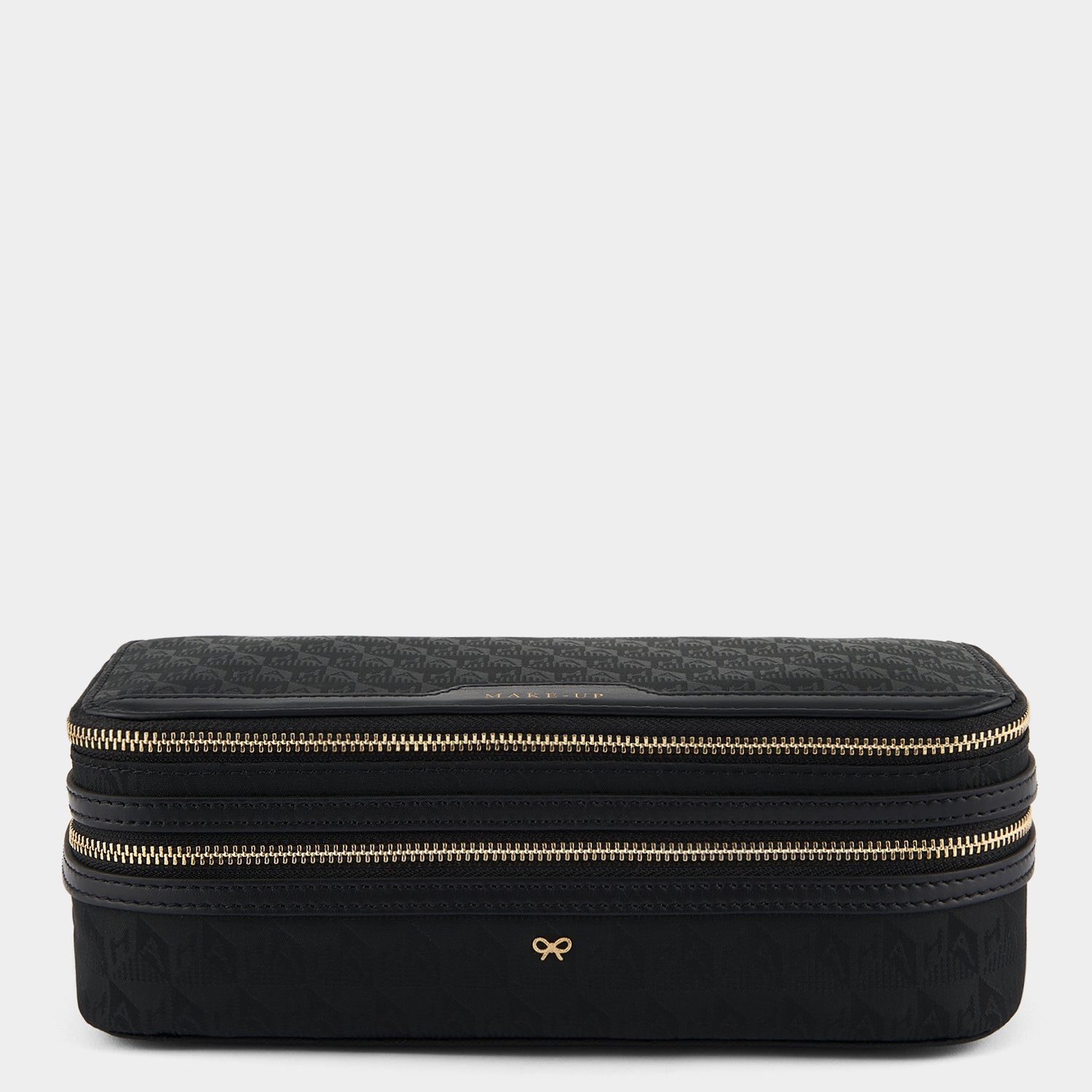 Logo Make-Up Pouch -

          
            Jacquard Nylon in Black -
          

          Anya Hindmarch US
