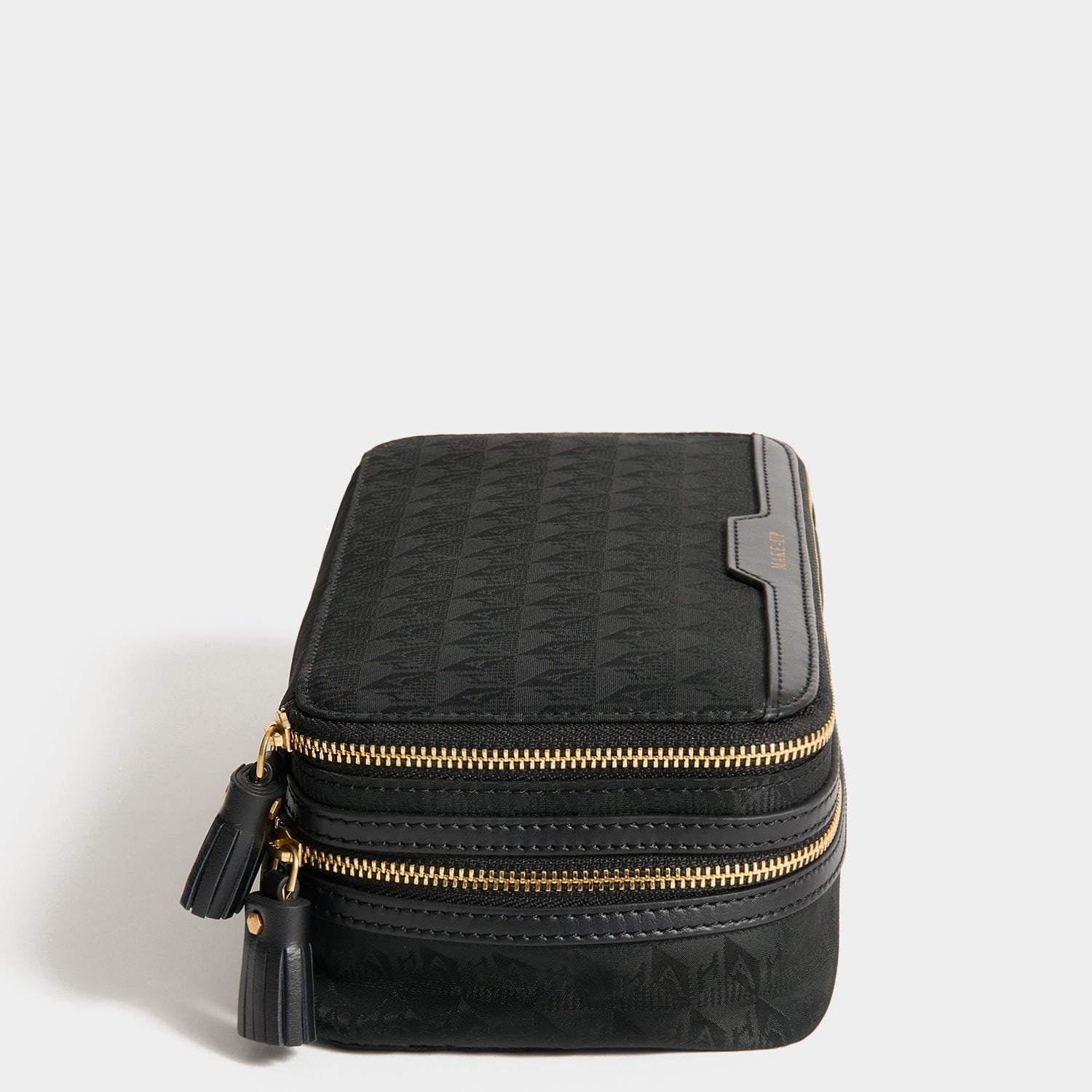 Logo Make-Up Pouch -

          
            Jacquard Nylon in Black -
          

          Anya Hindmarch US
