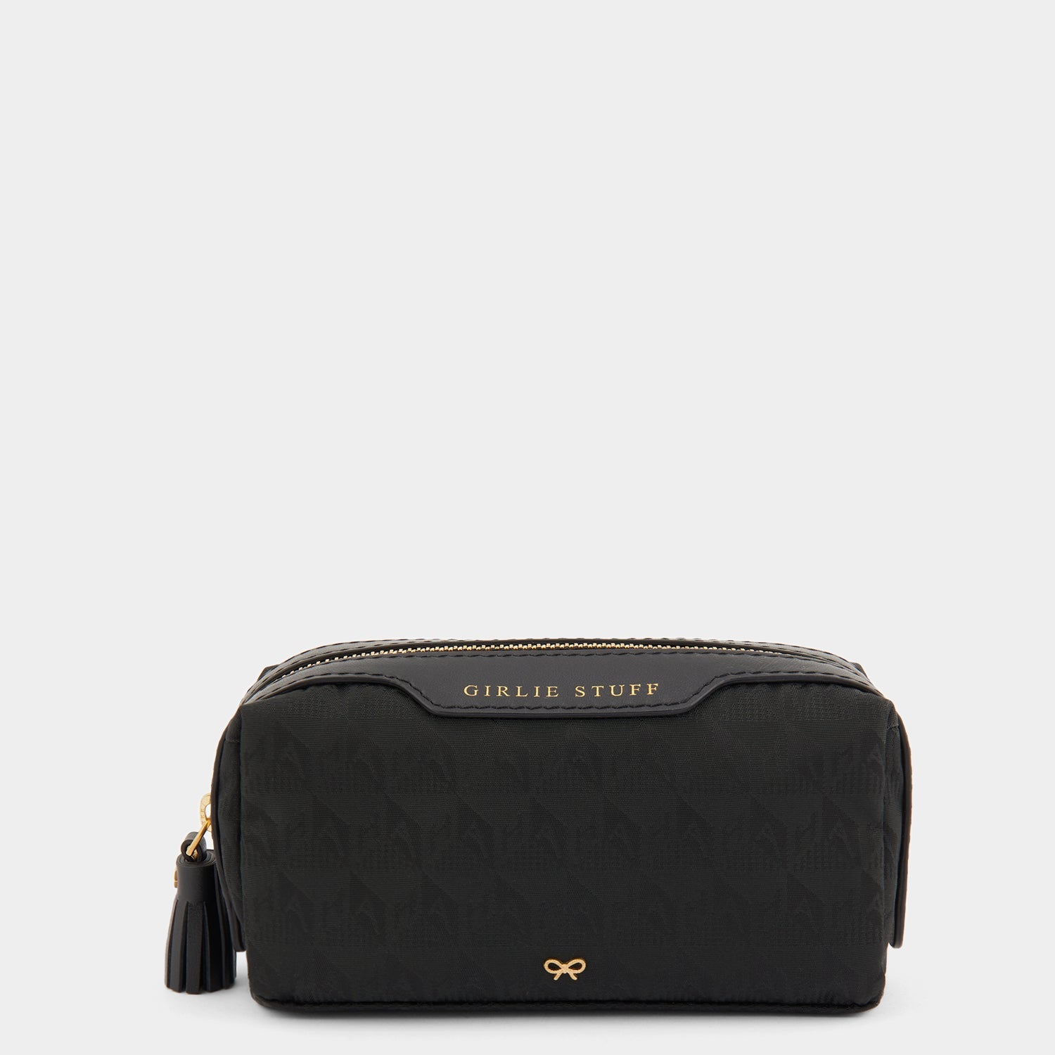 Logo Girlie Stuff Pouch -

          
            Jacquard Nylon in Black -
          

          Anya Hindmarch US
