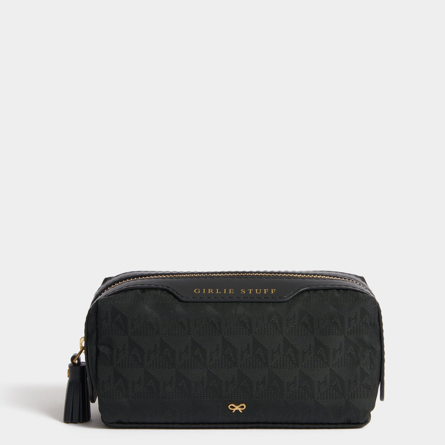 Logo Girlie Stuff Pouch -

          
            Jacquard Nylon in Black -
          

          Anya Hindmarch US

