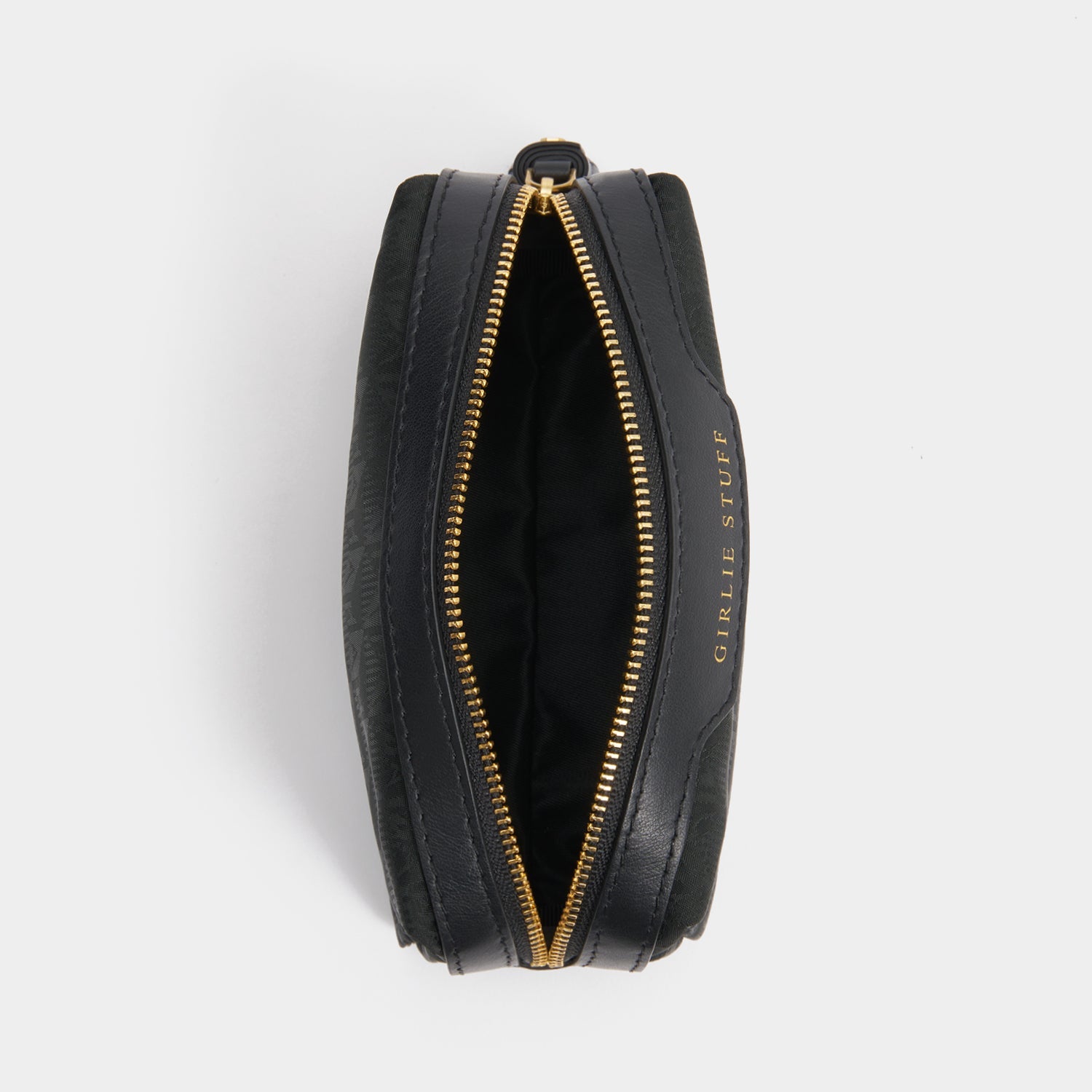 Logo Girlie Stuff Pouch -

          
            Jacquard Nylon in Black -
          

          Anya Hindmarch US
