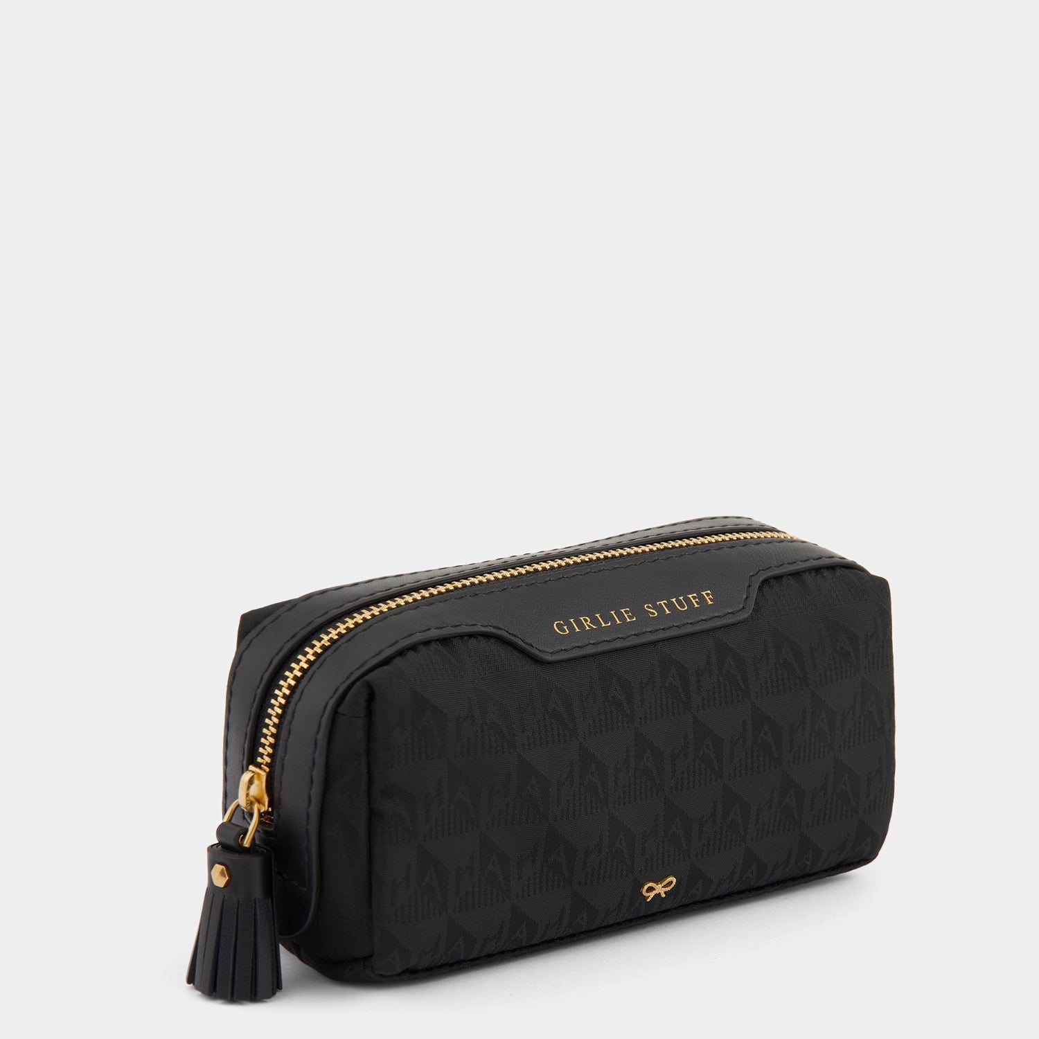 Logo Girlie Stuff Pouch -

          
            Jacquard Nylon in Black -
          

          Anya Hindmarch US
