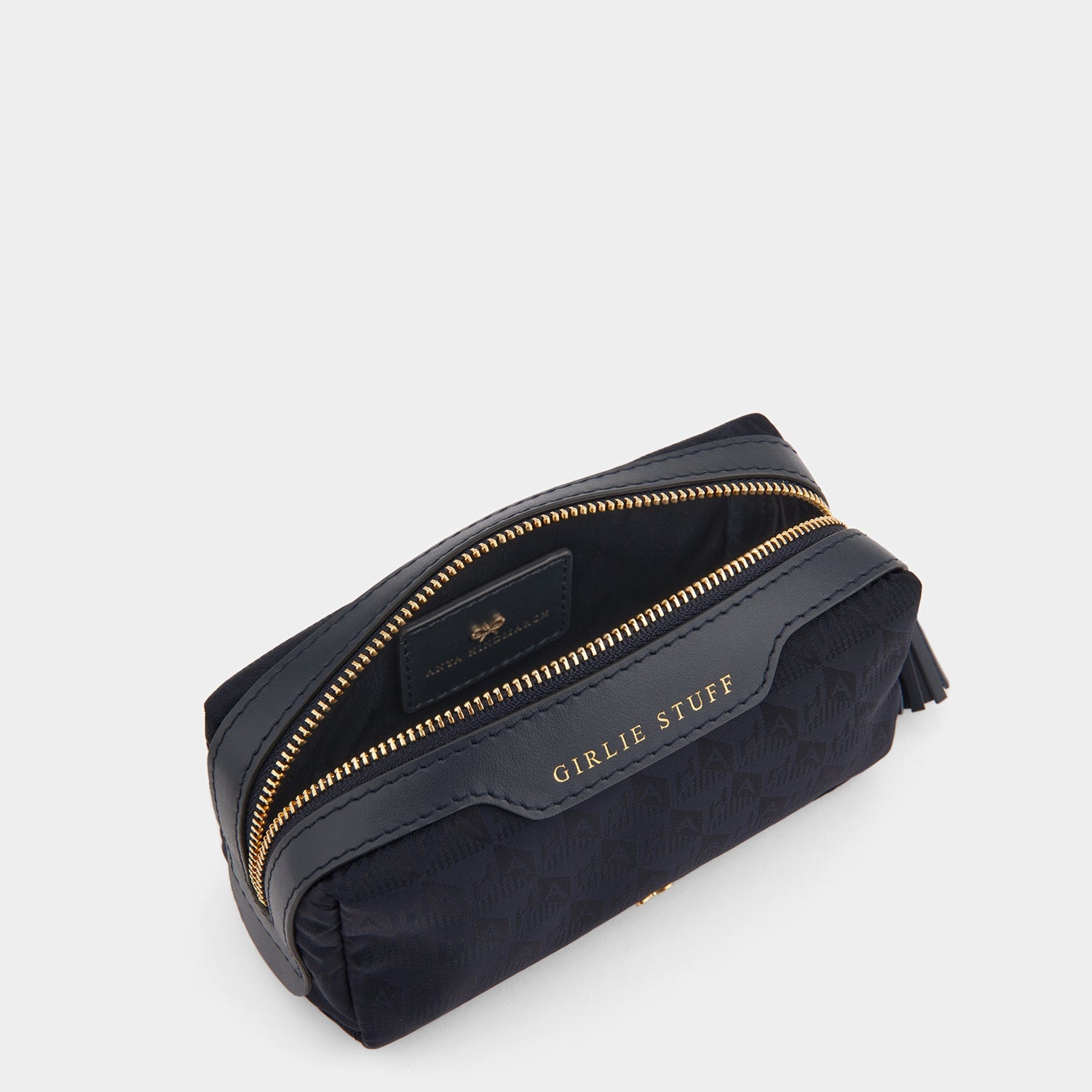 Logo Girlie Stuff Pouch -

          
            Jacquard Nylon in Marine -
          

          Anya Hindmarch US
