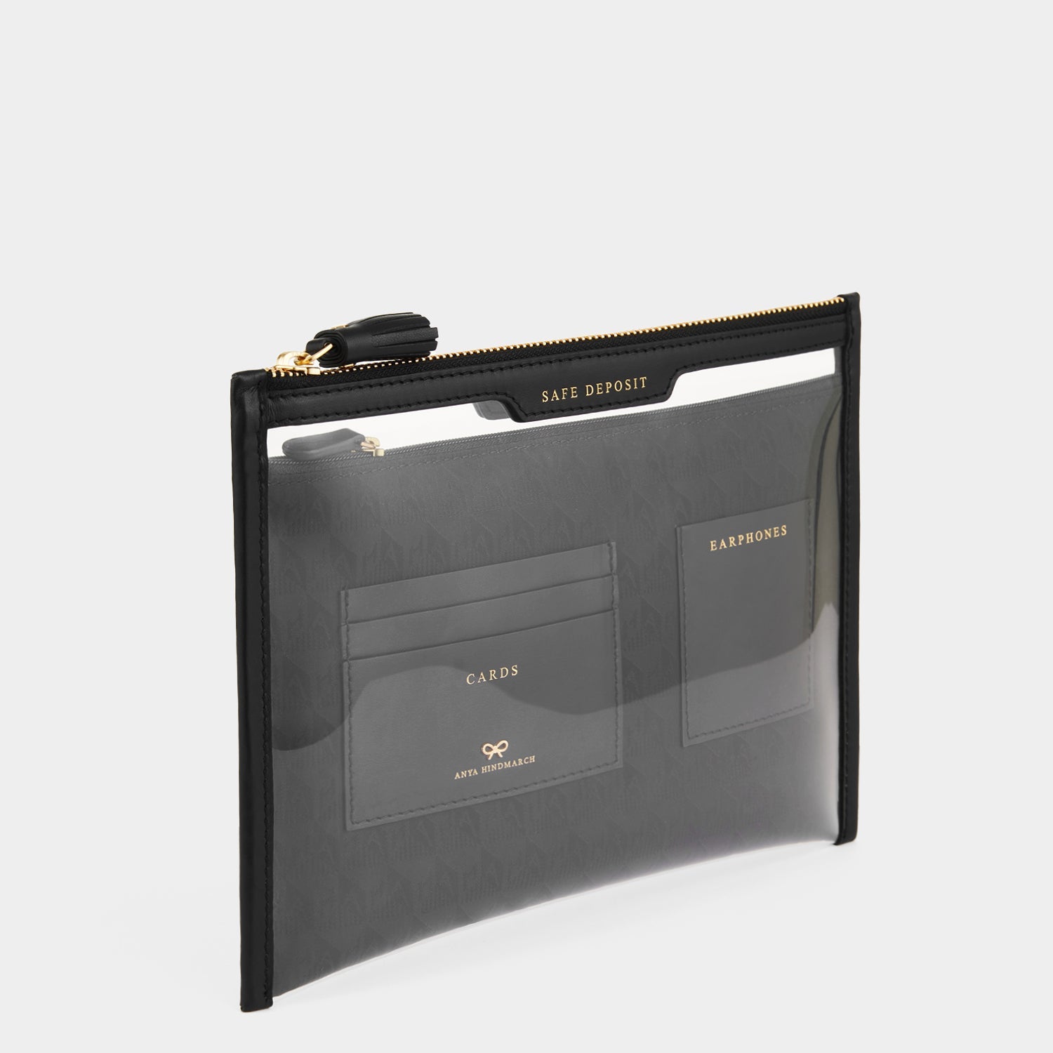 Logo Safe Deposit Case -

          
            Jacquard Nylon in Black -
          

          Anya Hindmarch US
