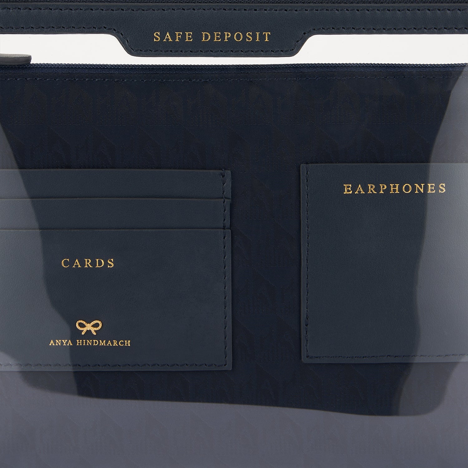Logo Safe Deposit Case -

          
            Jacquard Nylon in Marine -
          

          Anya Hindmarch US
