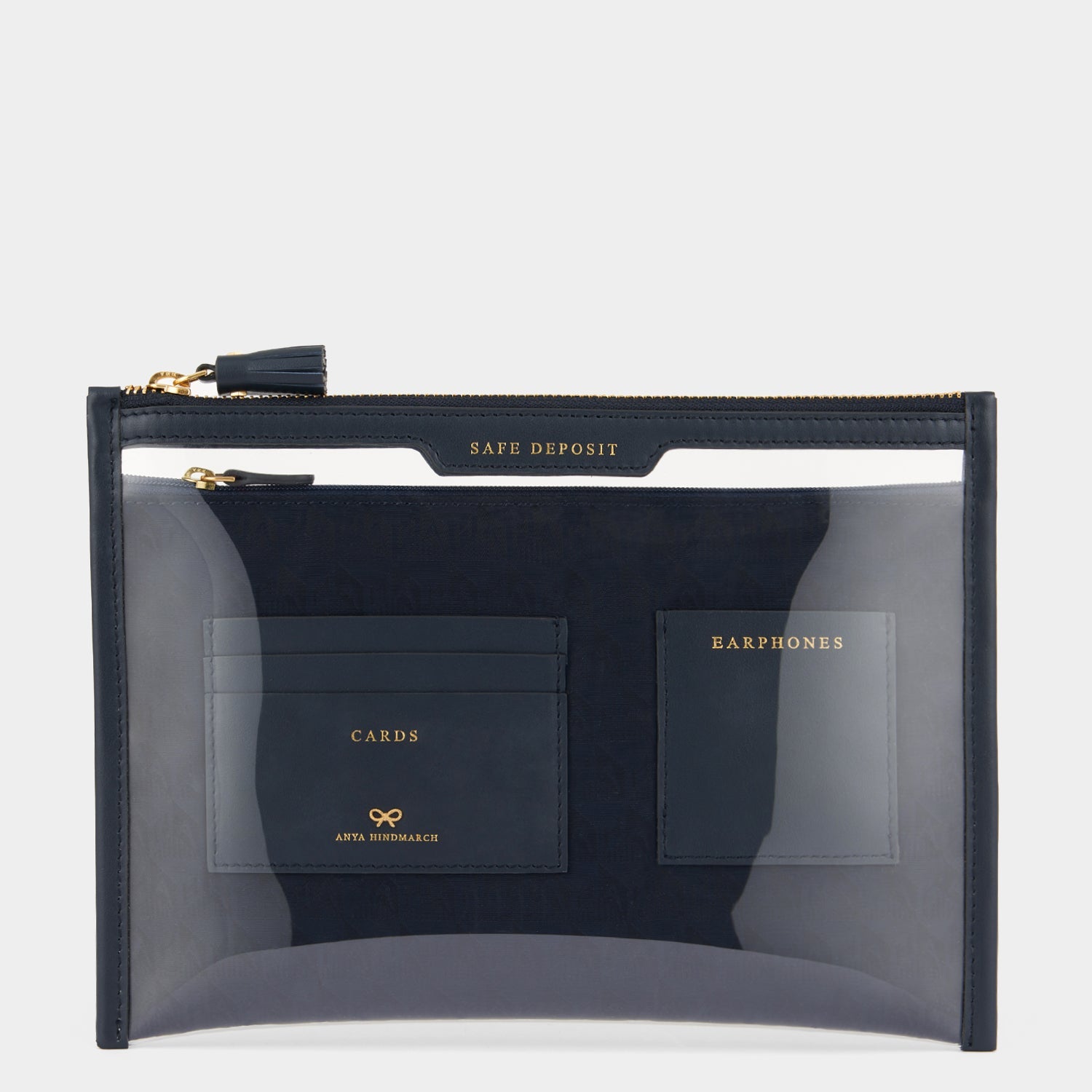 Logo Safe Deposit Case -

          
            Jacquard Nylon in Marine -
          

          Anya Hindmarch US
