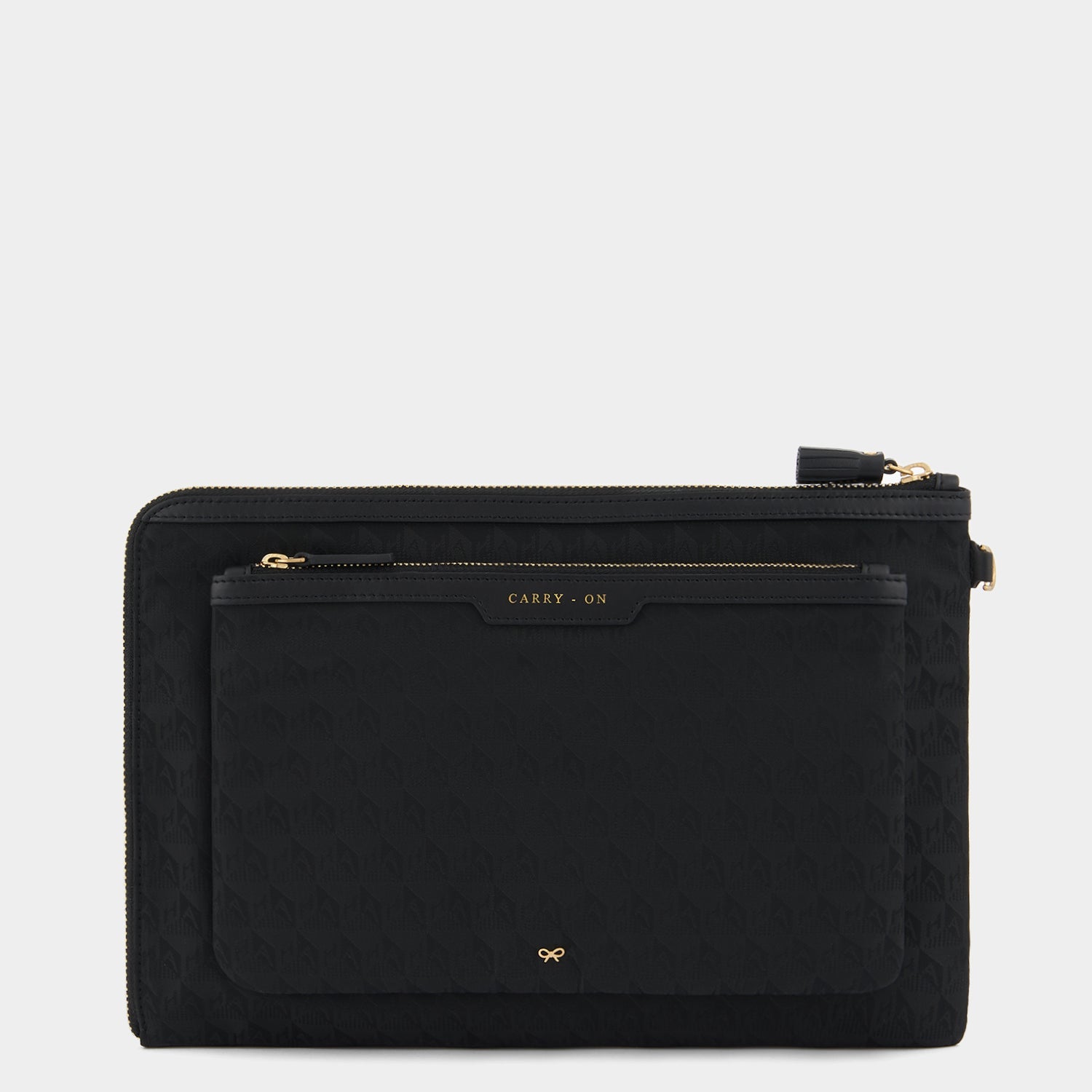 Logo Journey Essentials Pochette -

          
            Jacquard Nylon in Black -
          

          Anya Hindmarch US
