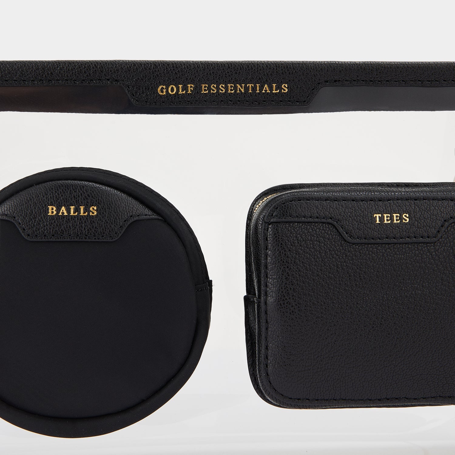 Golf Multi Pocket Pouch -

                  
                    Capra Leather in Black -
                  

                  Anya Hindmarch US

