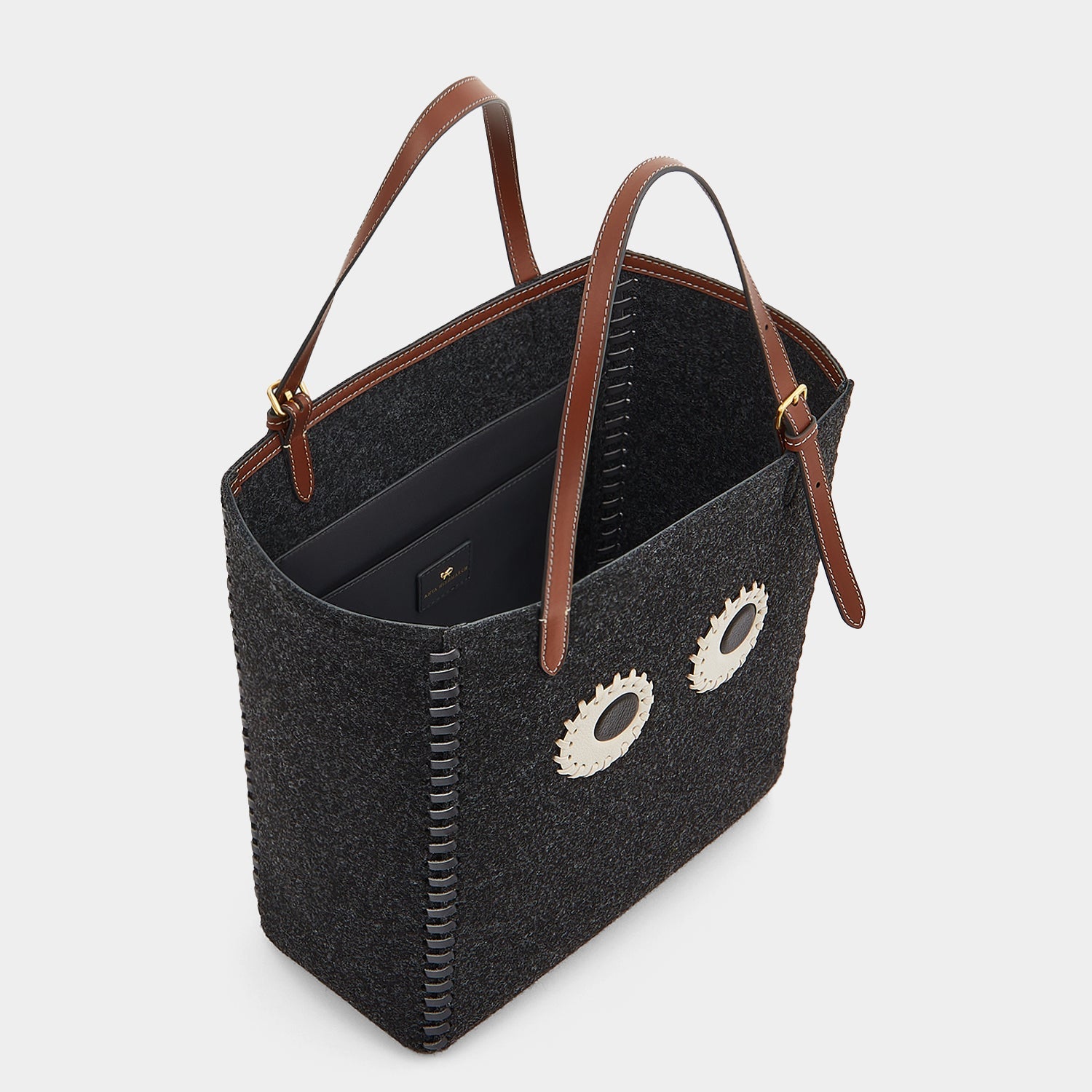 N/S Eyes Small Tote -

                  
                    Felt in Charcoal -
                  

                  Anya Hindmarch US
