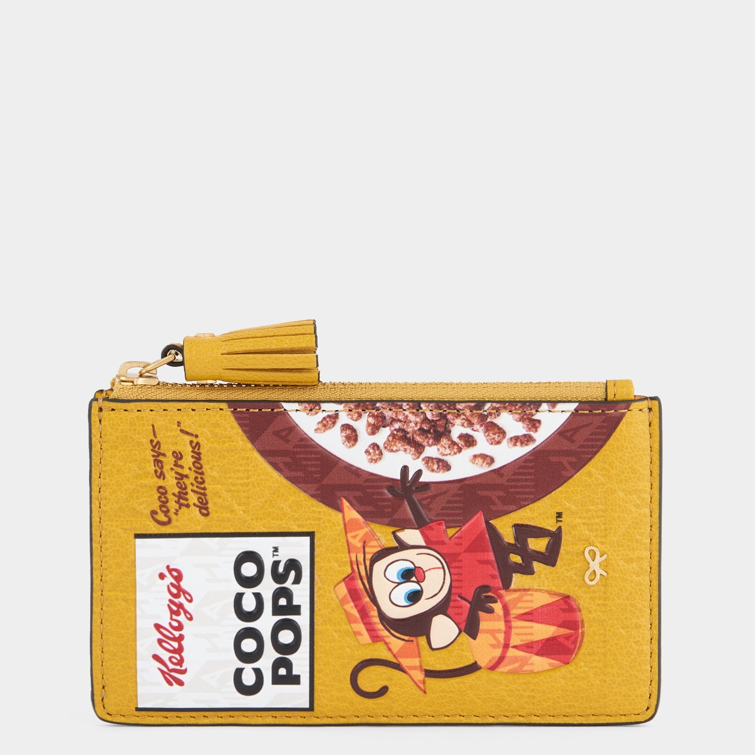Anya Brands Coco Pops Zip Card Case -

                  
                    Capra Leather in Mustard -
                  

                  Anya Hindmarch US
