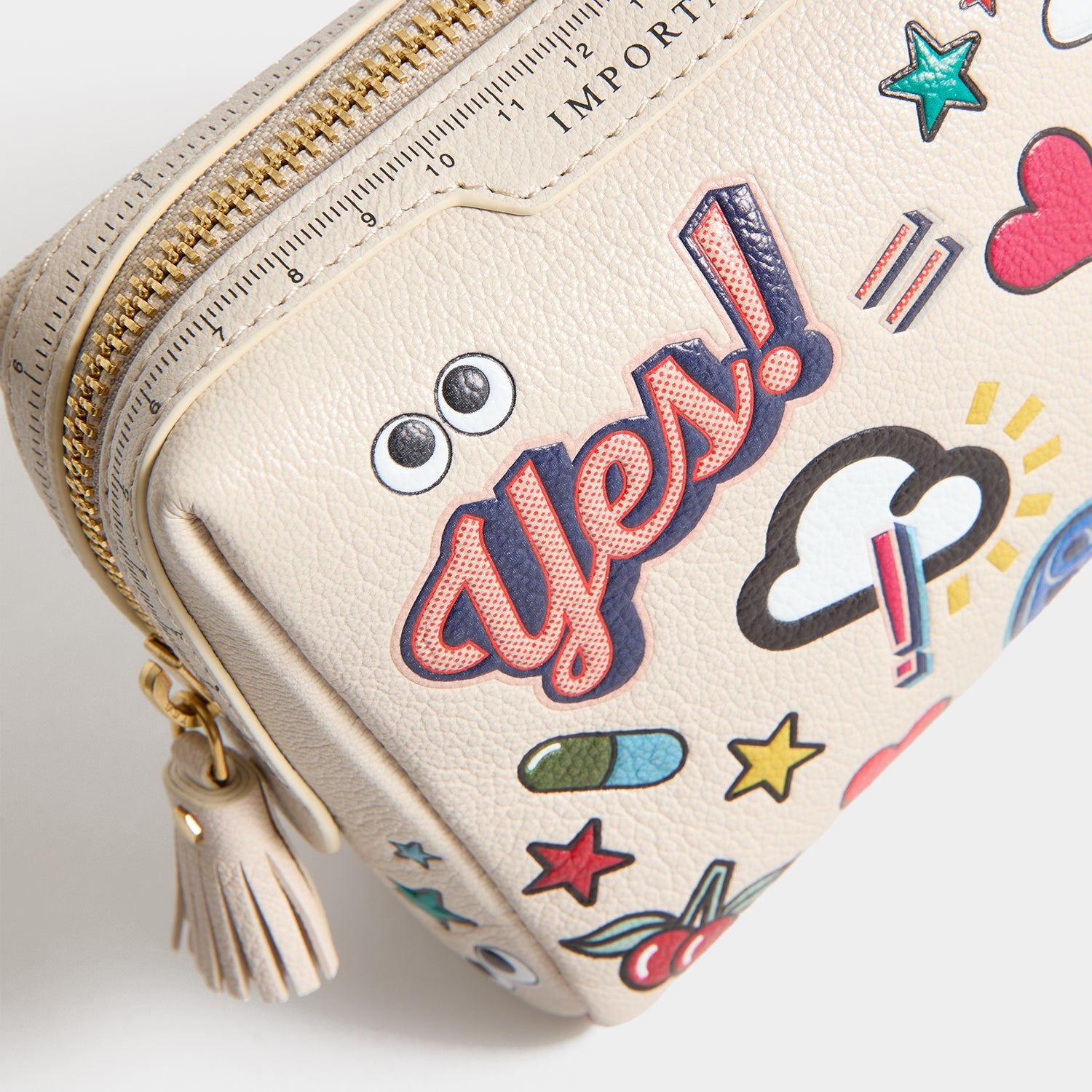 All Over Stickers Important Things -

          
            Shiny Capra Leather in Chalk -
          

          Anya Hindmarch US

