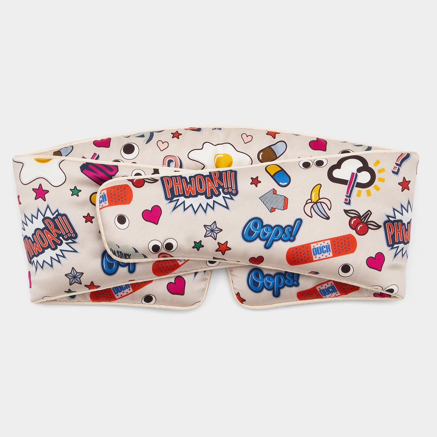 All Over Stickers Travel Eye Mask -

                  
                    Silk in Chalk -
                  

                  Anya Hindmarch US
