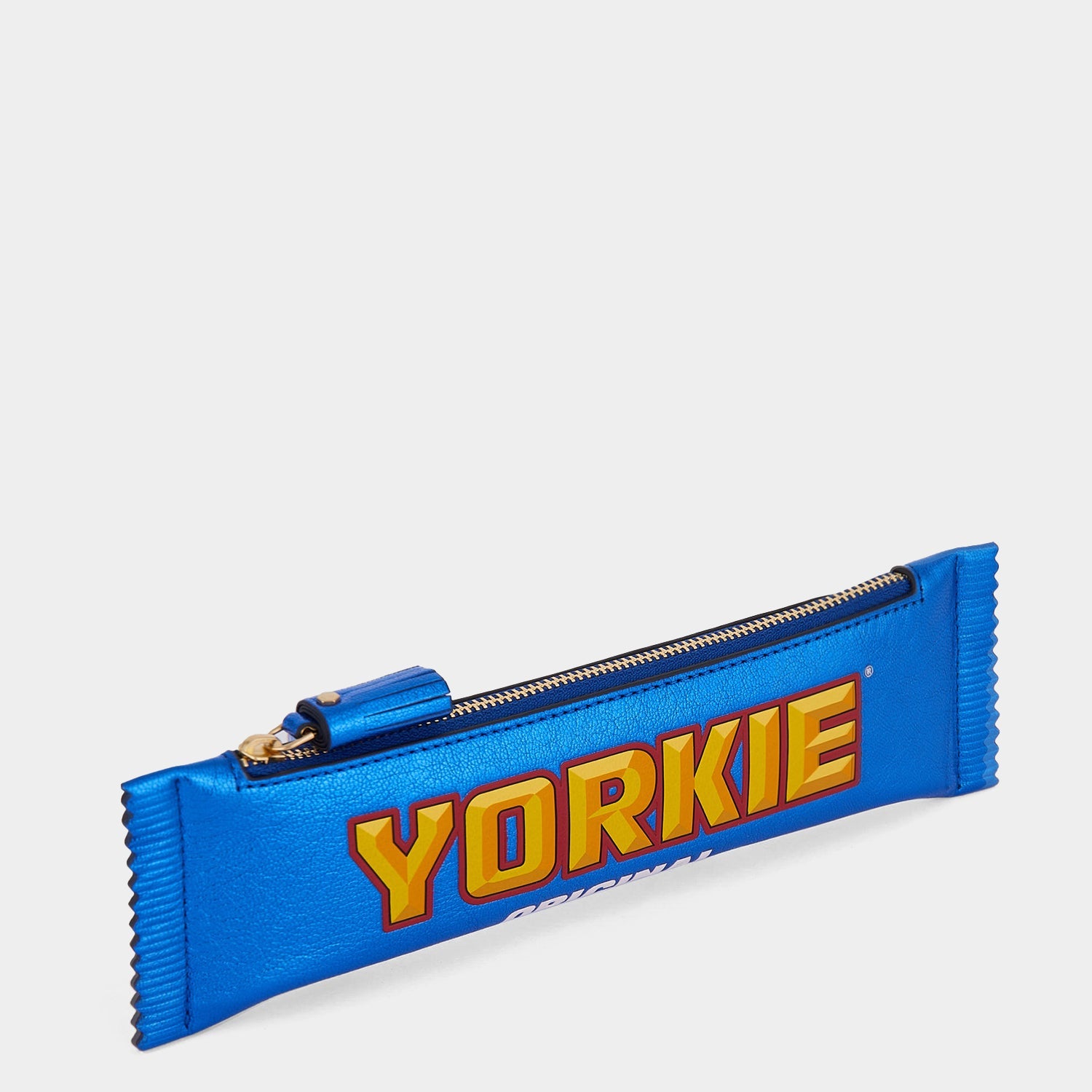 Anya Brands Yorkie Pencil Case -

                  
                    Metallic Leather in Electric Blue -
                  

                  Anya Hindmarch US
