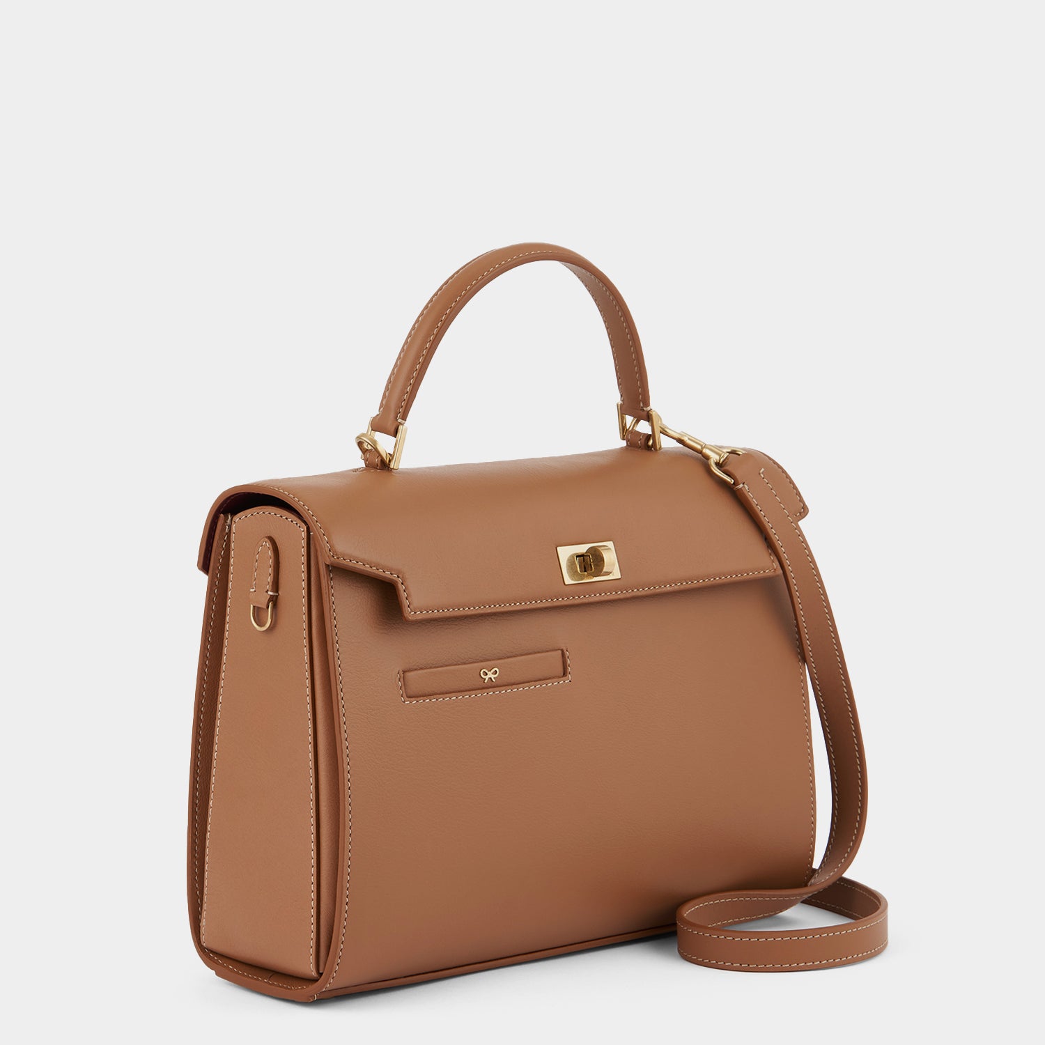 Mortimer Top Handle -

          
            Calf Leather in Pecan -
          

          Anya Hindmarch US
