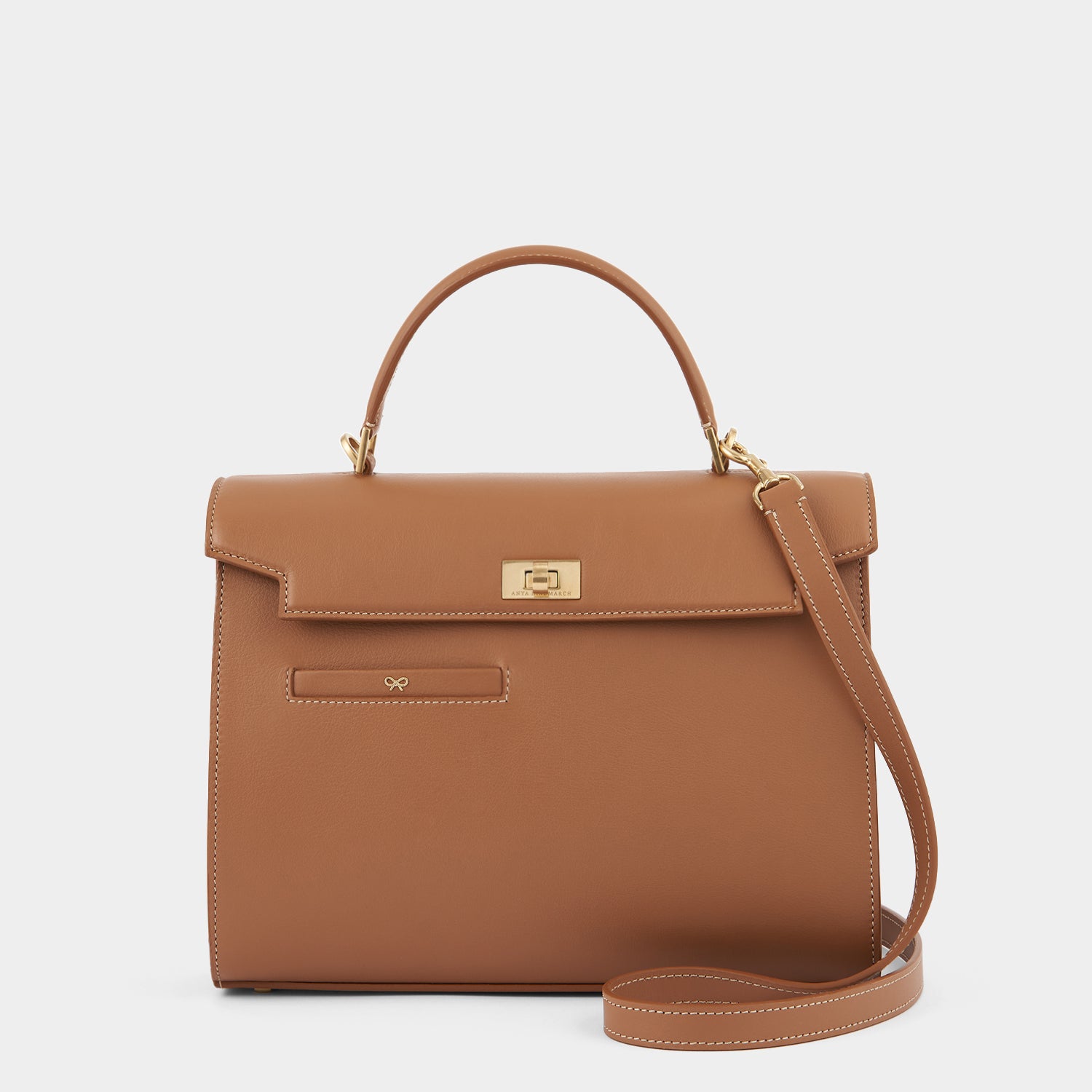 Mortimer Top Handle -

          
            Calf Leather in Pecan -
          

          Anya Hindmarch US
