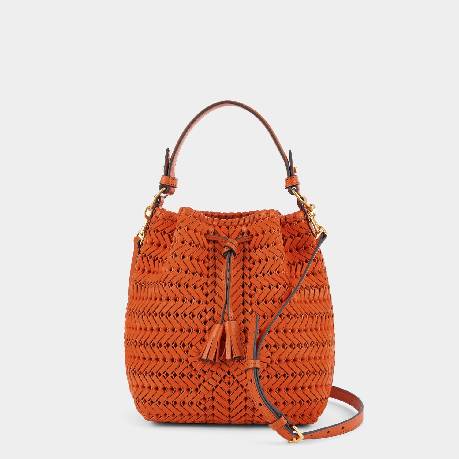 Neeson Small Drawstring -

                  
                    Nubuck Leather in Clementine -
                  

                  Anya Hindmarch US
