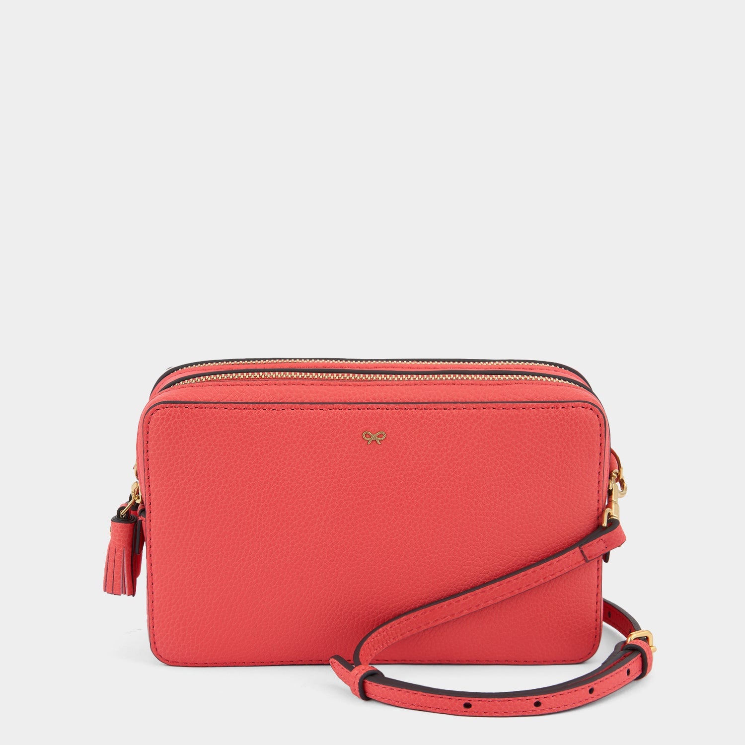Quilted Double Zip Cross-body -

                  
                    Grain Leather in Lollipop -
                  

                  Anya Hindmarch US
