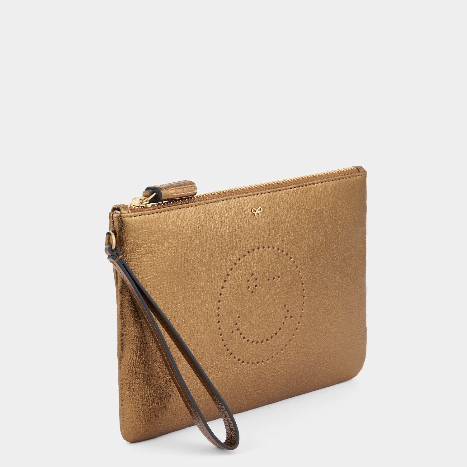 Wink Zip Top Pouch -

                  
                    Capra Leather in Old Gold -
                  

                  Anya Hindmarch US
