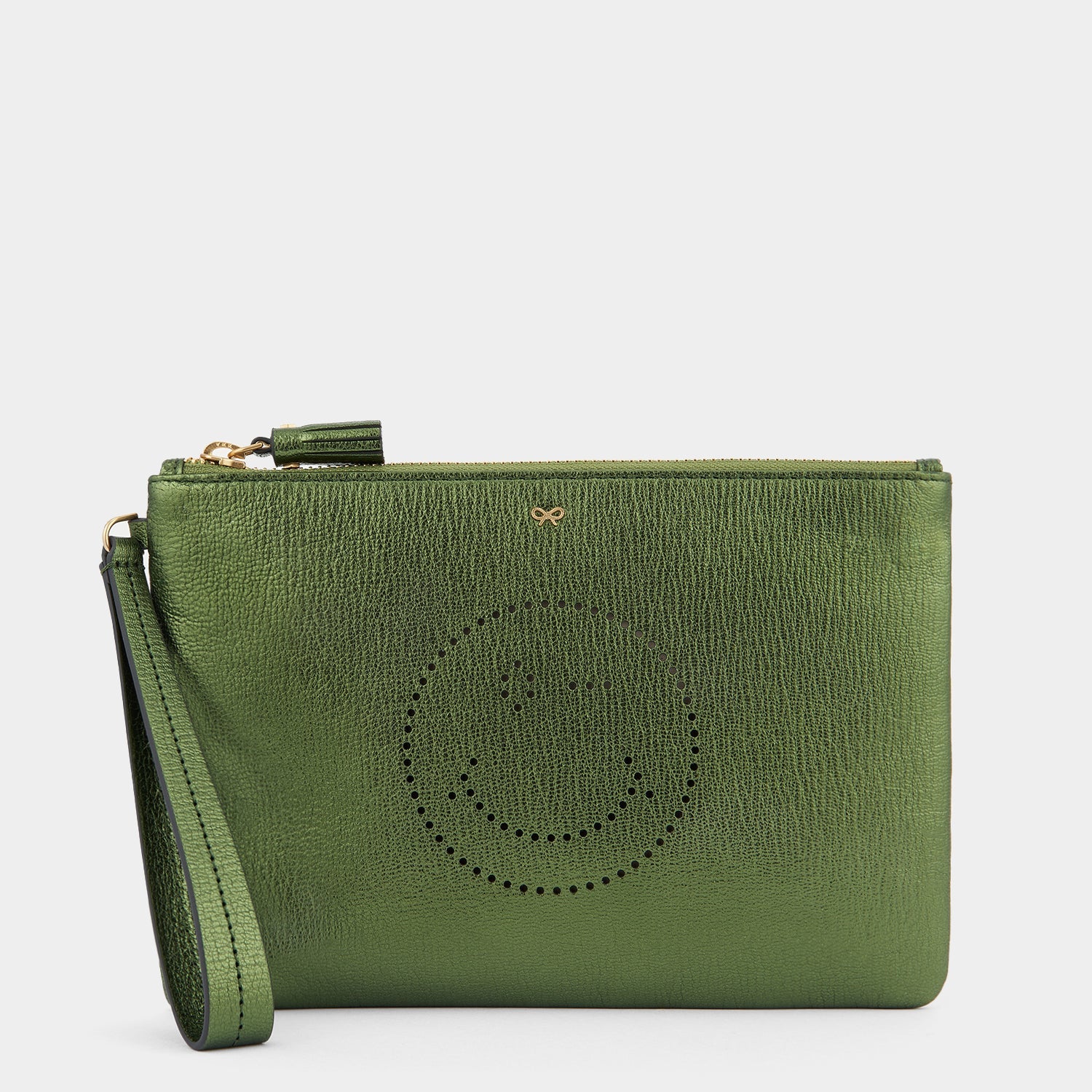 Wink Zip Top Pouch -

                  
                    Capra Leather in Olive -
                  

                  Anya Hindmarch US
