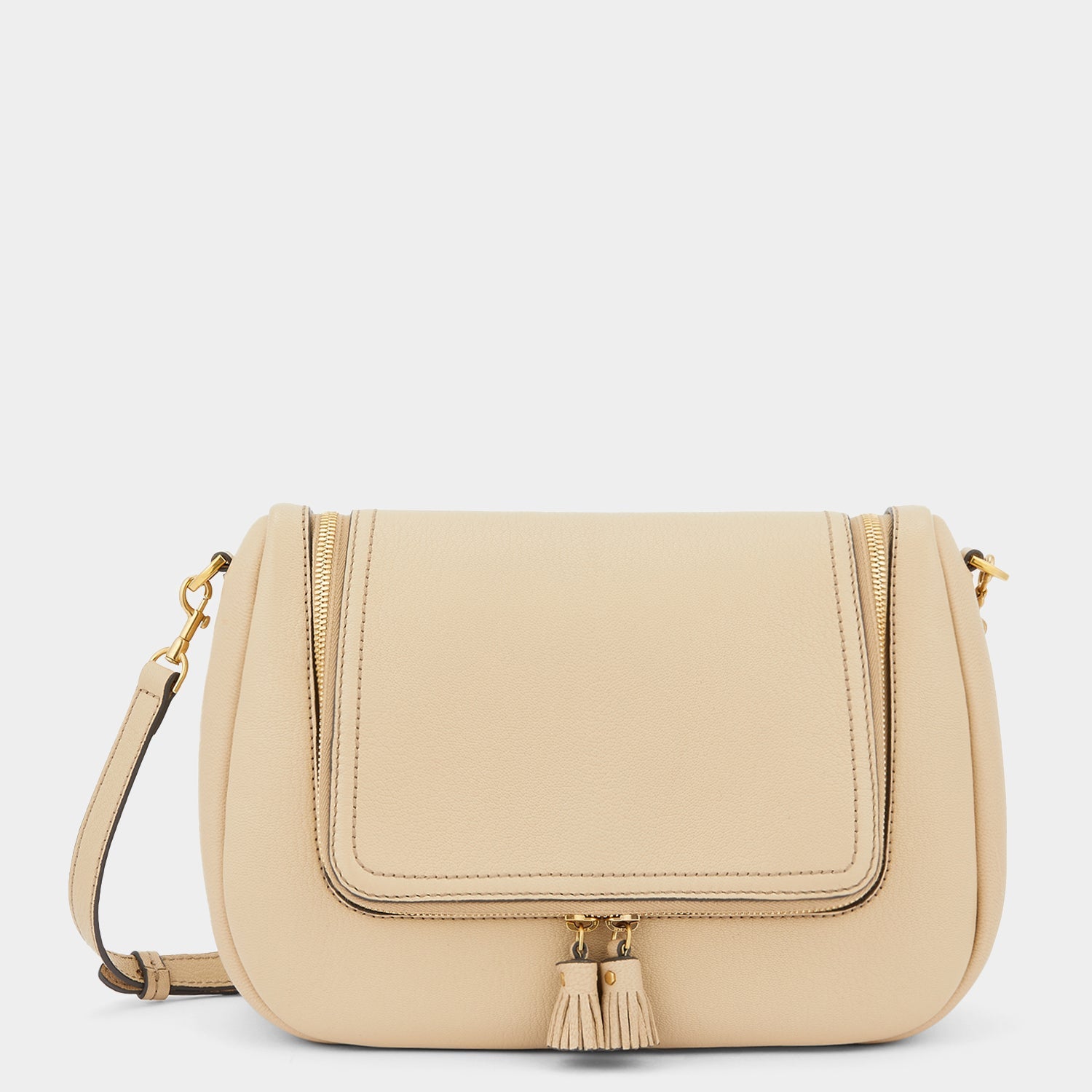 Vere Soft Satchel -

                  
                    Grain Leather in Buff -
                  

                  Anya Hindmarch US
