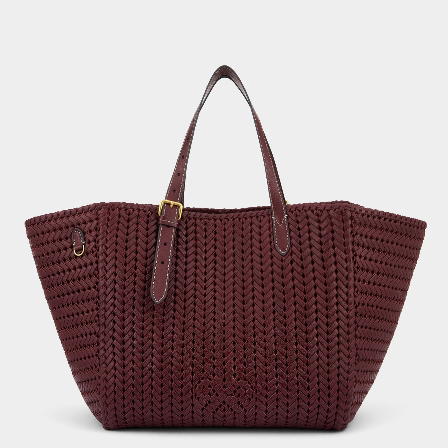 Neeson Square Tote -

                  
                    Capra Leather in Rosewood -
                  

                  Anya Hindmarch US
