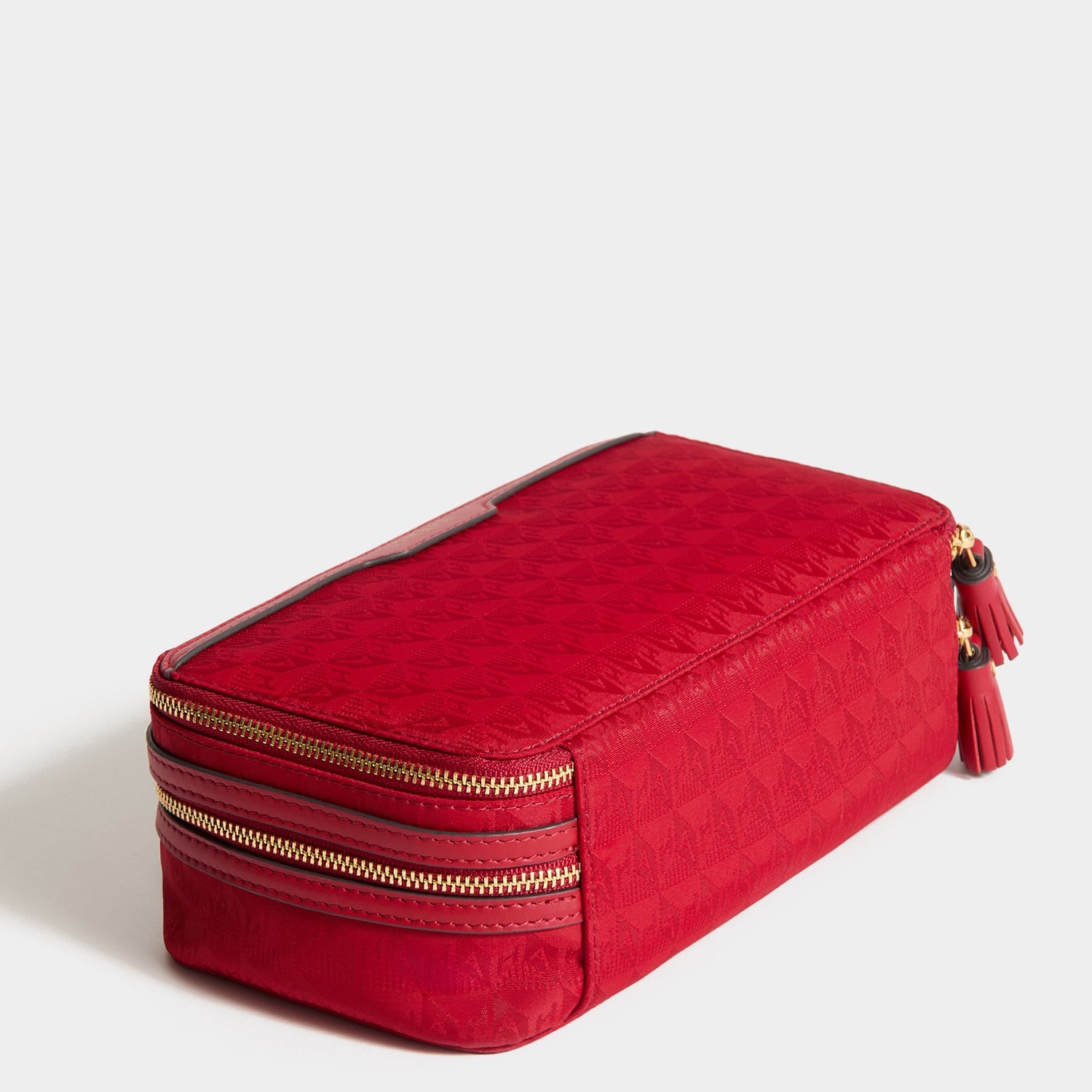 Logo Make-Up Pouch -

          
            Jacquard Nylon Up in Red -
          

          Anya Hindmarch US
