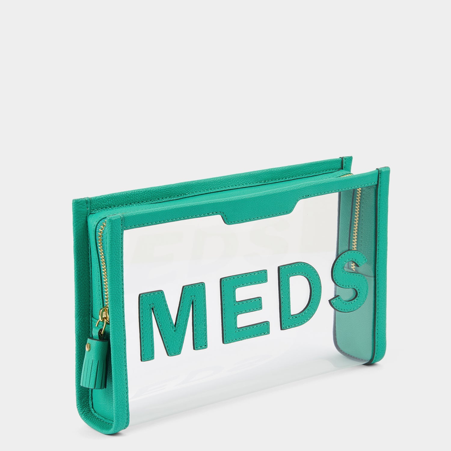 Meds Pouch -

                  
                    Capra in Clear/Arsenic -
                  

                  Anya Hindmarch US

