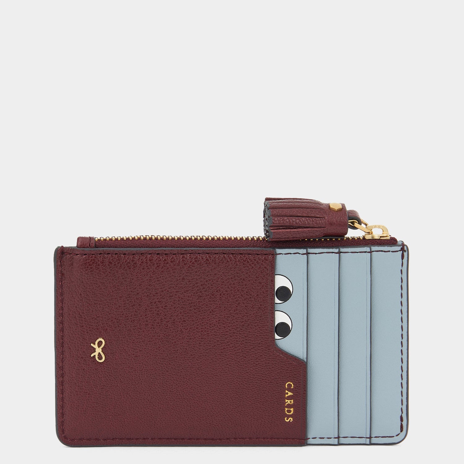 Peeping Eyes Zip Card Case -

                  
                    Capra Leather in Rosewood -
                  

                  Anya Hindmarch US
