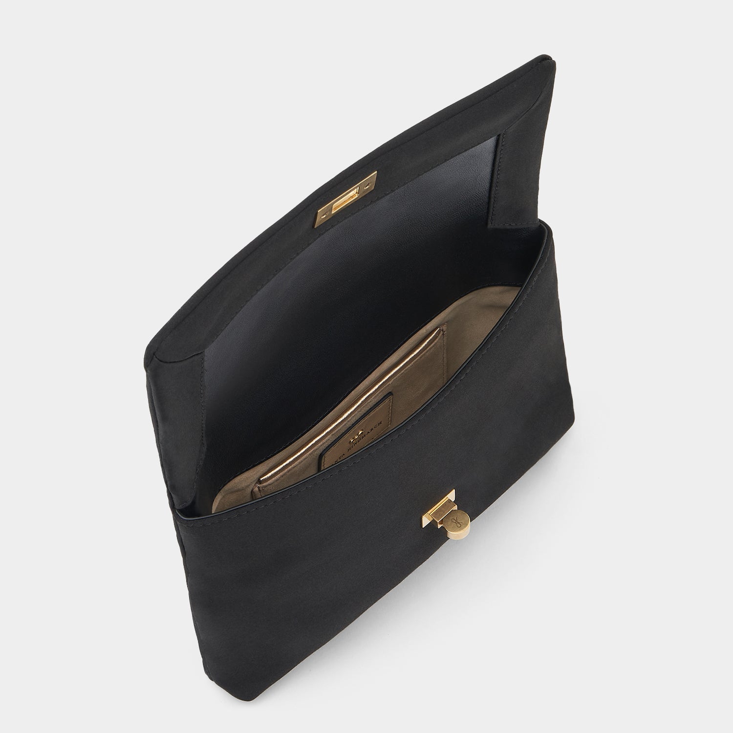 Valorie Clutch -

                  
                    Recycled Satin in Black -
                  

                  Anya Hindmarch US
