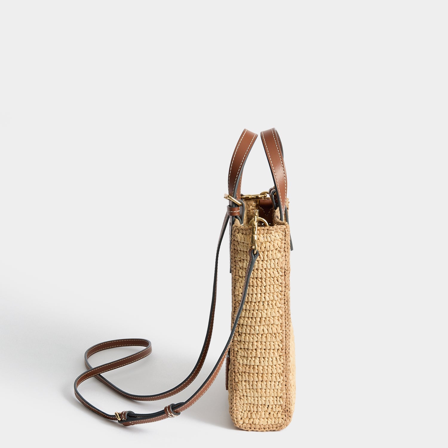 Mini Raffia Cross-body Tote Bag with Eyes | Anya Hindmarch US