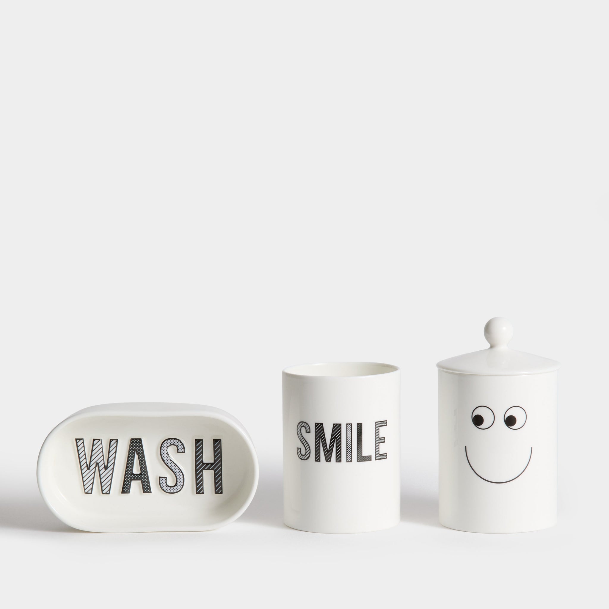 Eyes Bathroom Set -

          
            Bone China in White -
          

          Anya Hindmarch US
