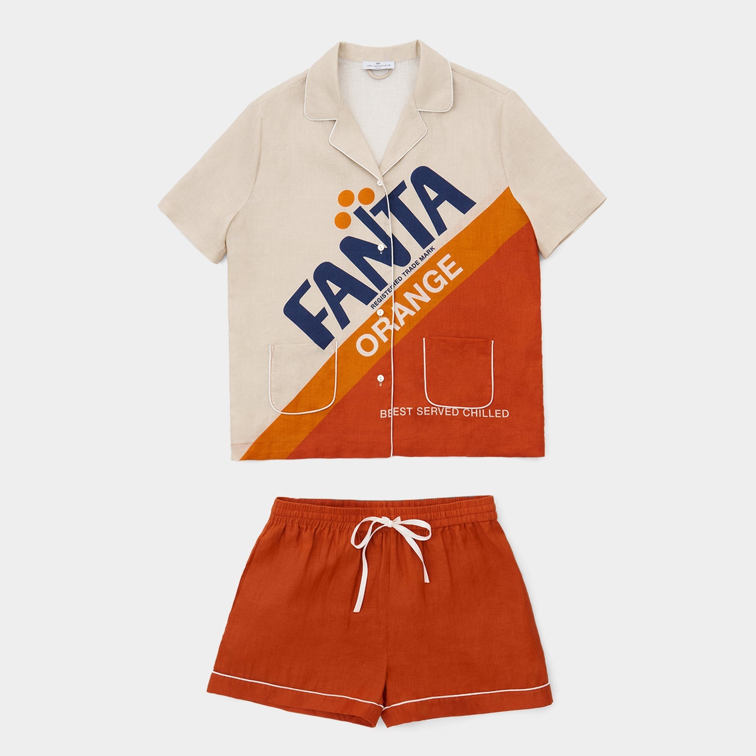 Anya Brands Fanta Short Pyjamas -

                  
                    Linen in Burnt Sienna -
                  

                  Anya Hindmarch US
