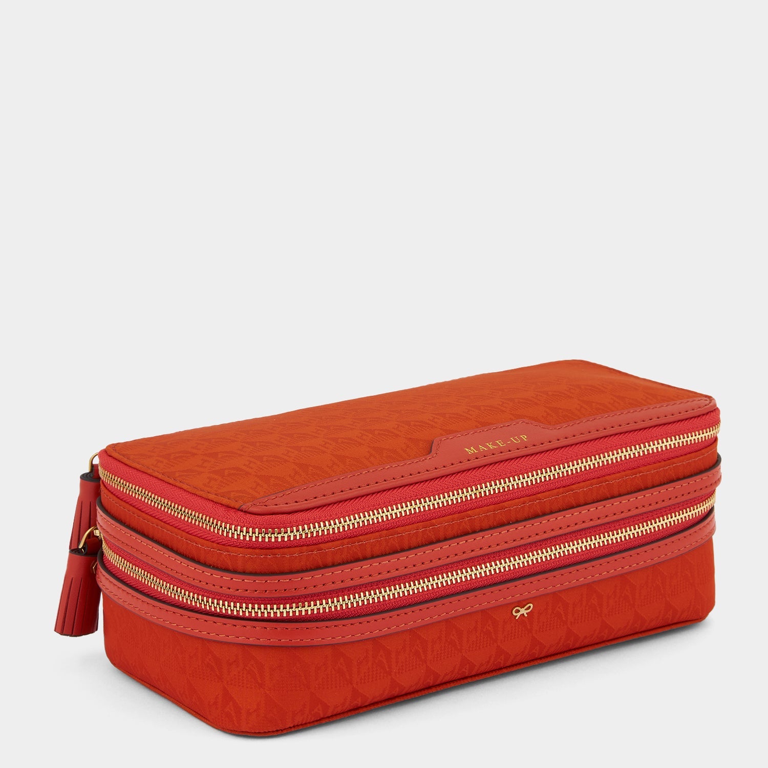 Logo Make-Up Pouch -

          
            Jacquard Nylon in Burnt Sienna -
          

          Anya Hindmarch US
