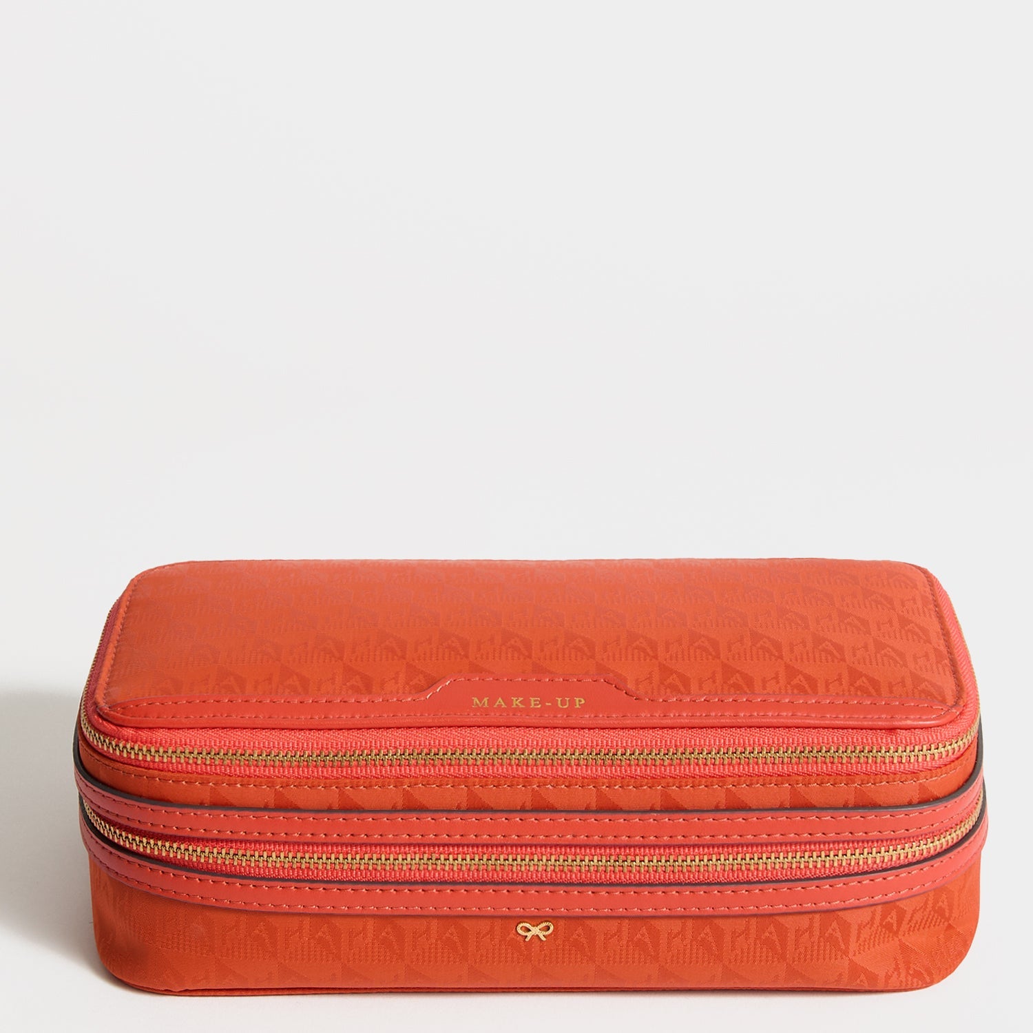 Logo Make-Up Pouch -

          
            Jacquard Nylon in Burnt Sienna -
          

          Anya Hindmarch US

